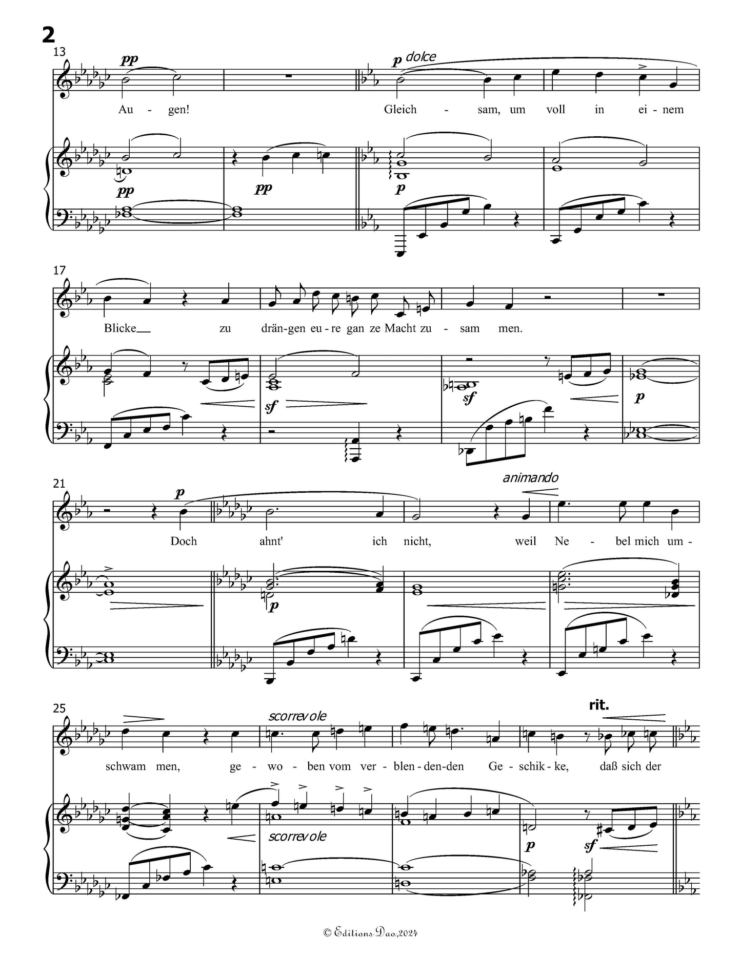 Nun seh ich wohl,warum so dunkle Flammen, by G. Mahler