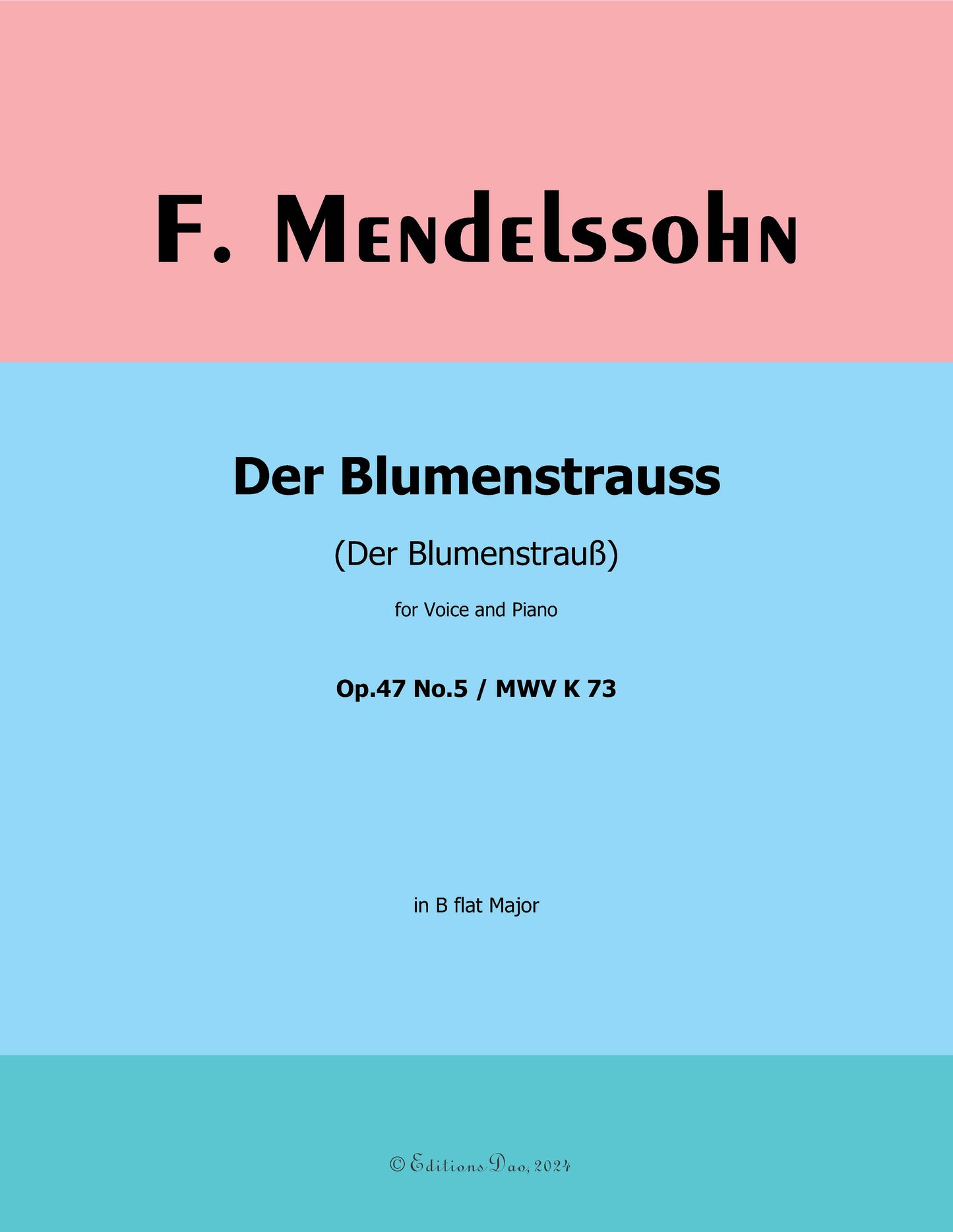 Der Blumenstrauss, by F. Mendelssohn