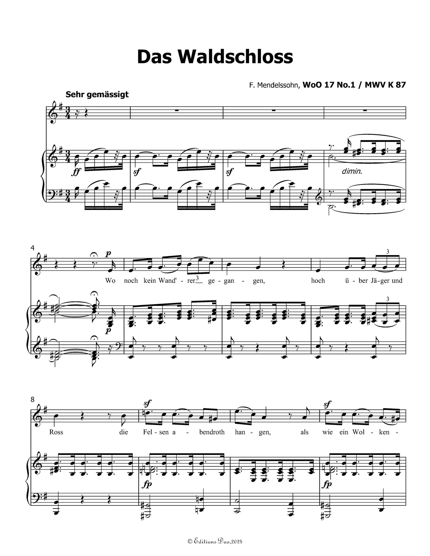 Das Waldschloss, by F. Mendelssohn