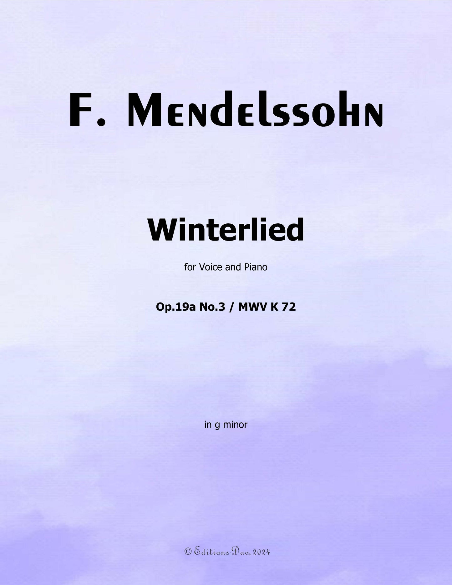 Winterlied, by F. Mendelssohn