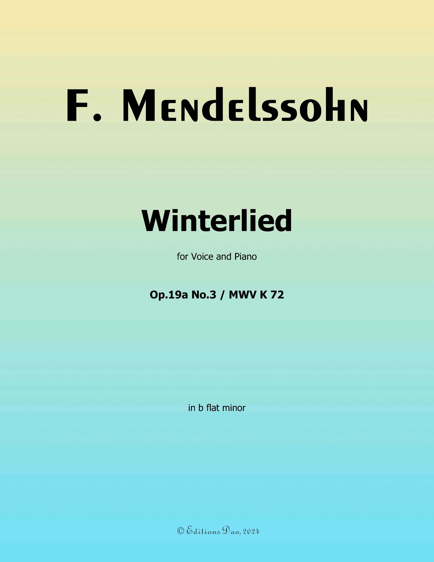 Winterlied, by F. Mendelssohn