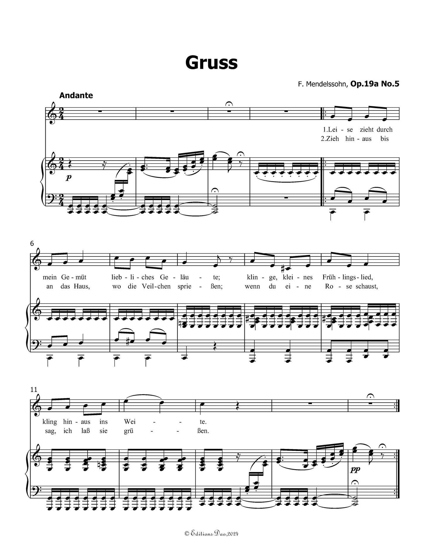 Gruss, by F. Mendelssohn