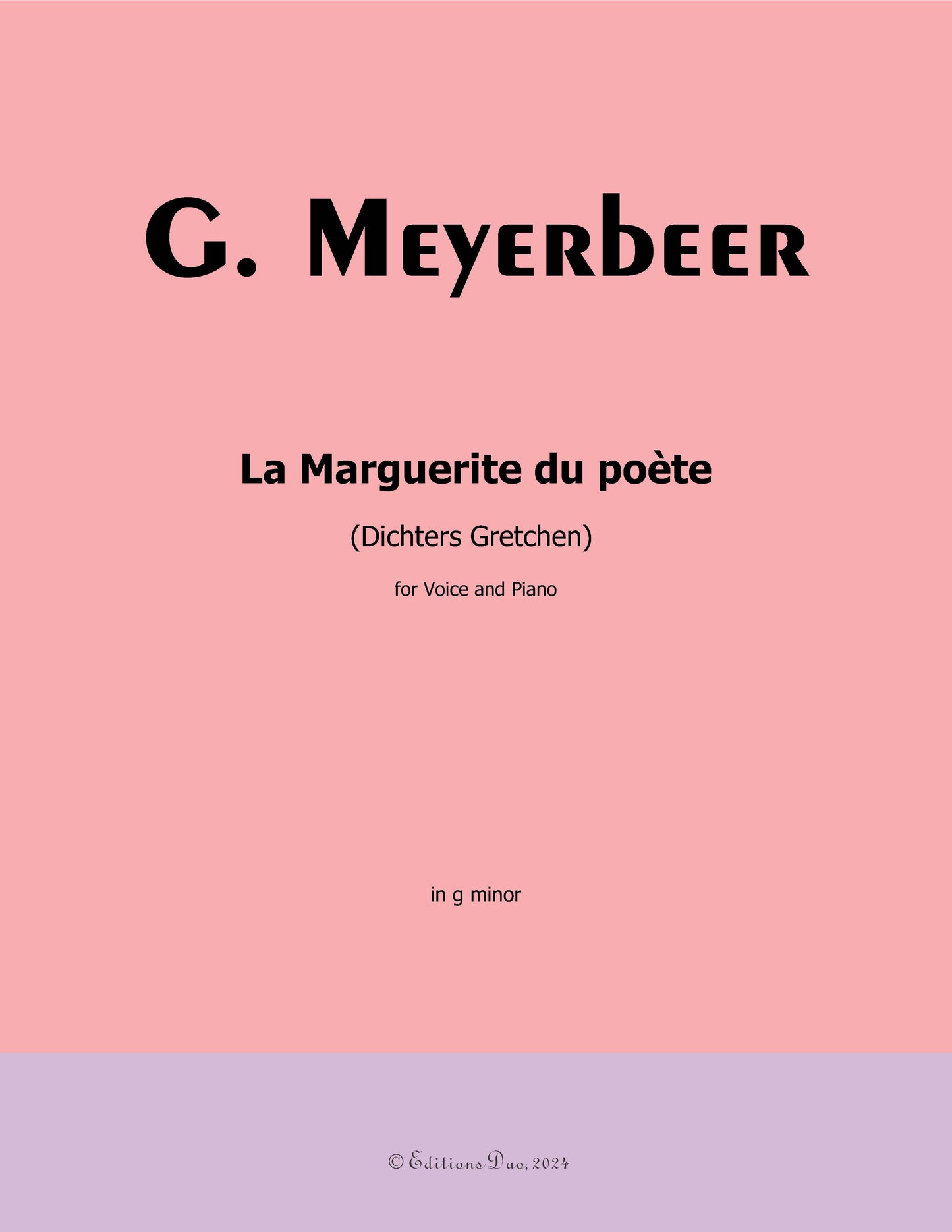 La Marguerite du poète, by Meyerbeer