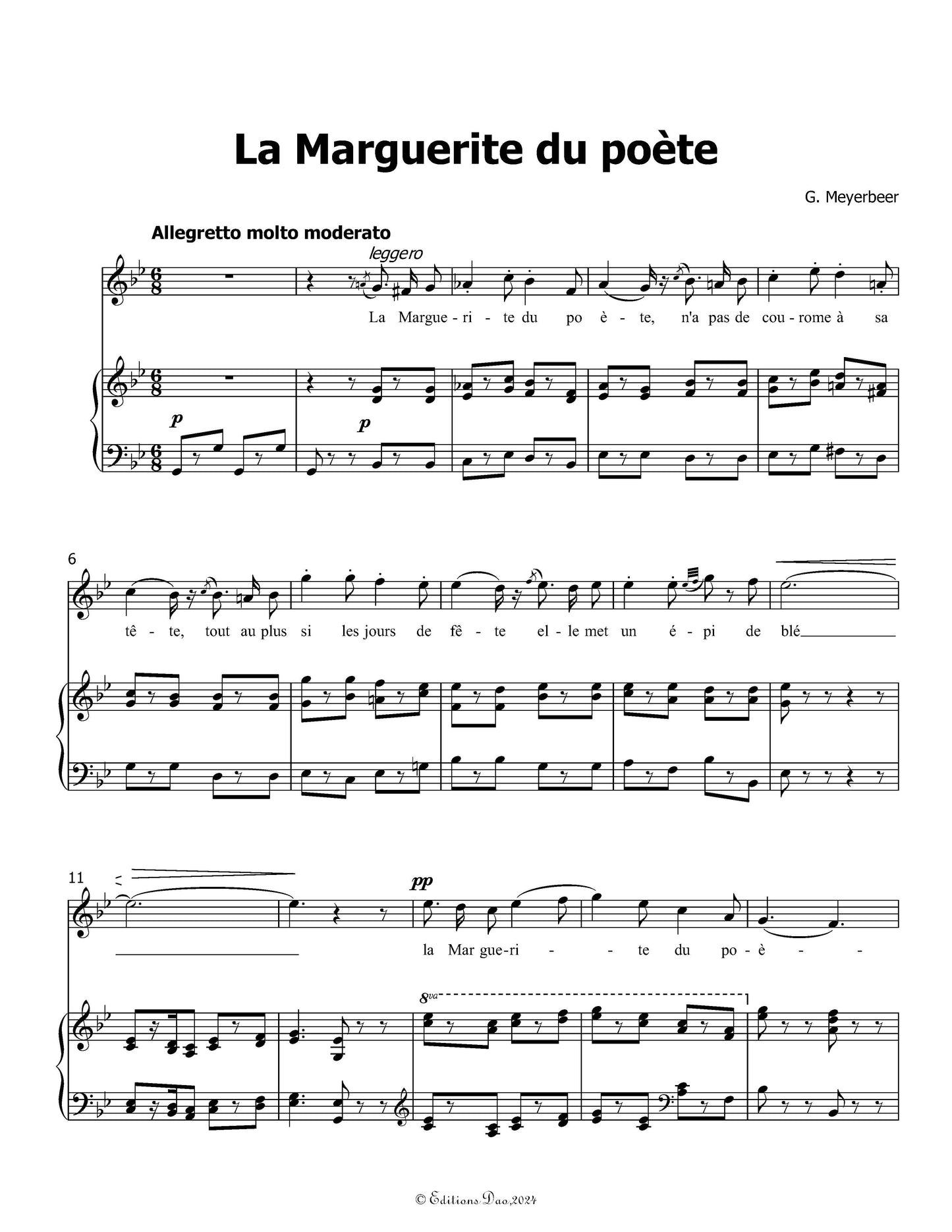 La Marguerite du poète, by Meyerbeer