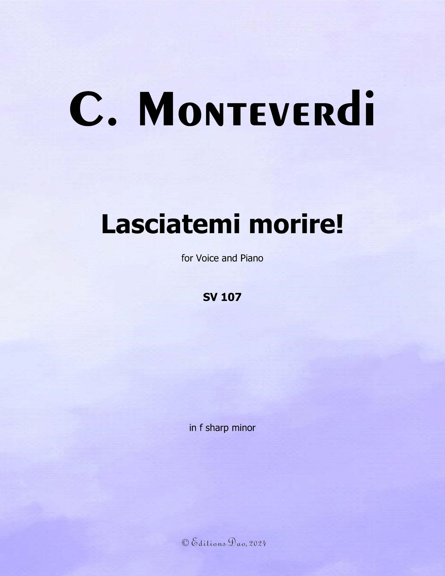 Lasciatemi morire!, by C. Monteverdi