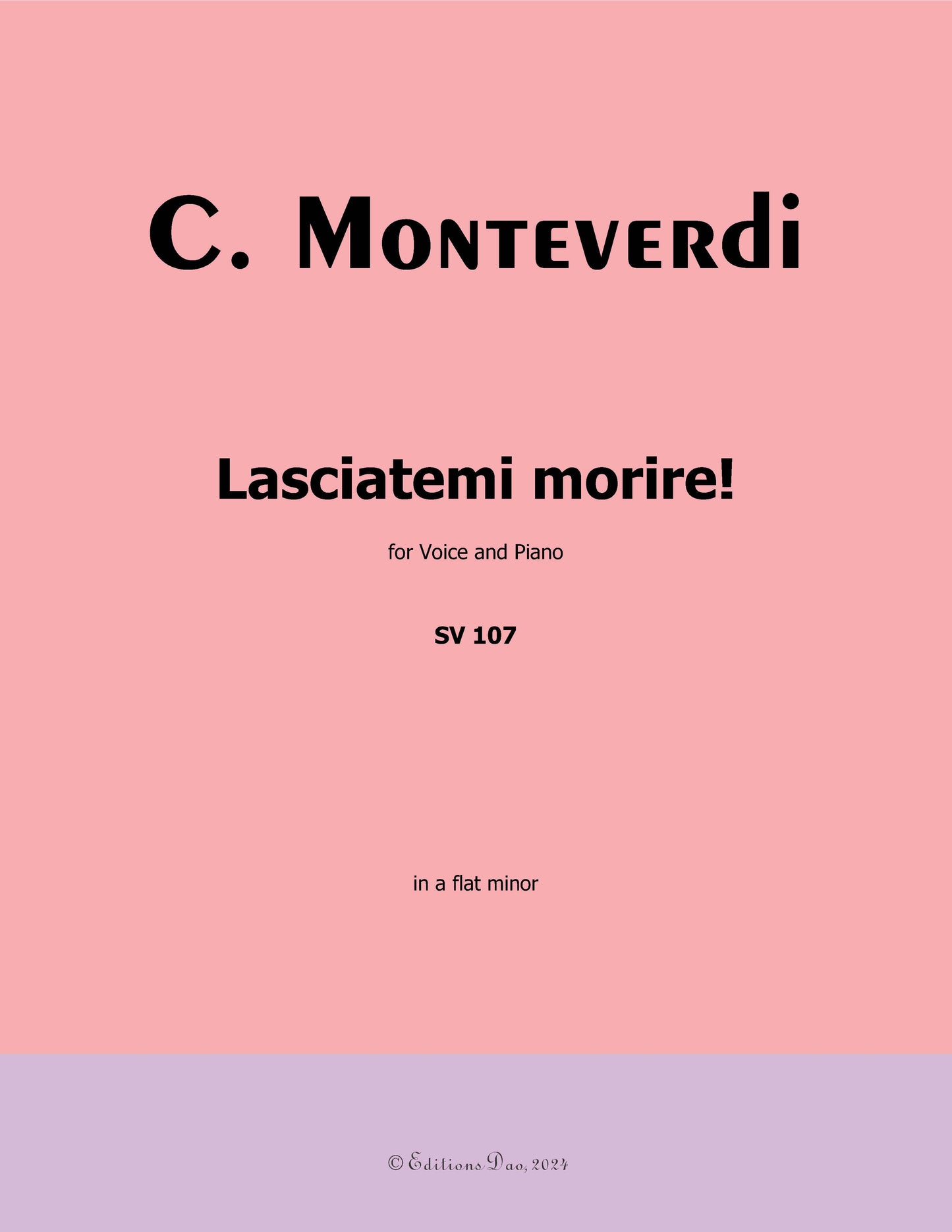 Lasciatemi morire!, by C. Monteverdi