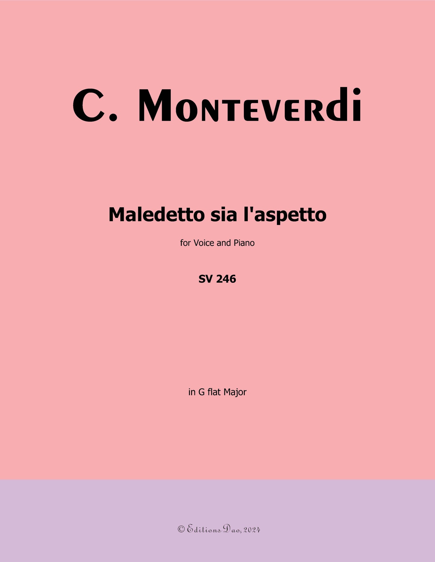 Maledetto sia l'aspetto, by C. Monteverdi
