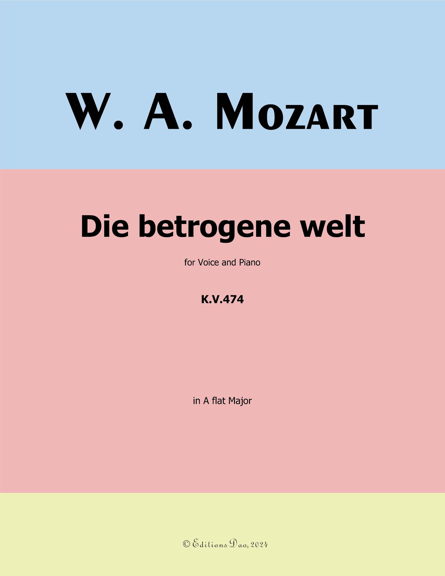 Die betrogene welt, by W. A. Mozart