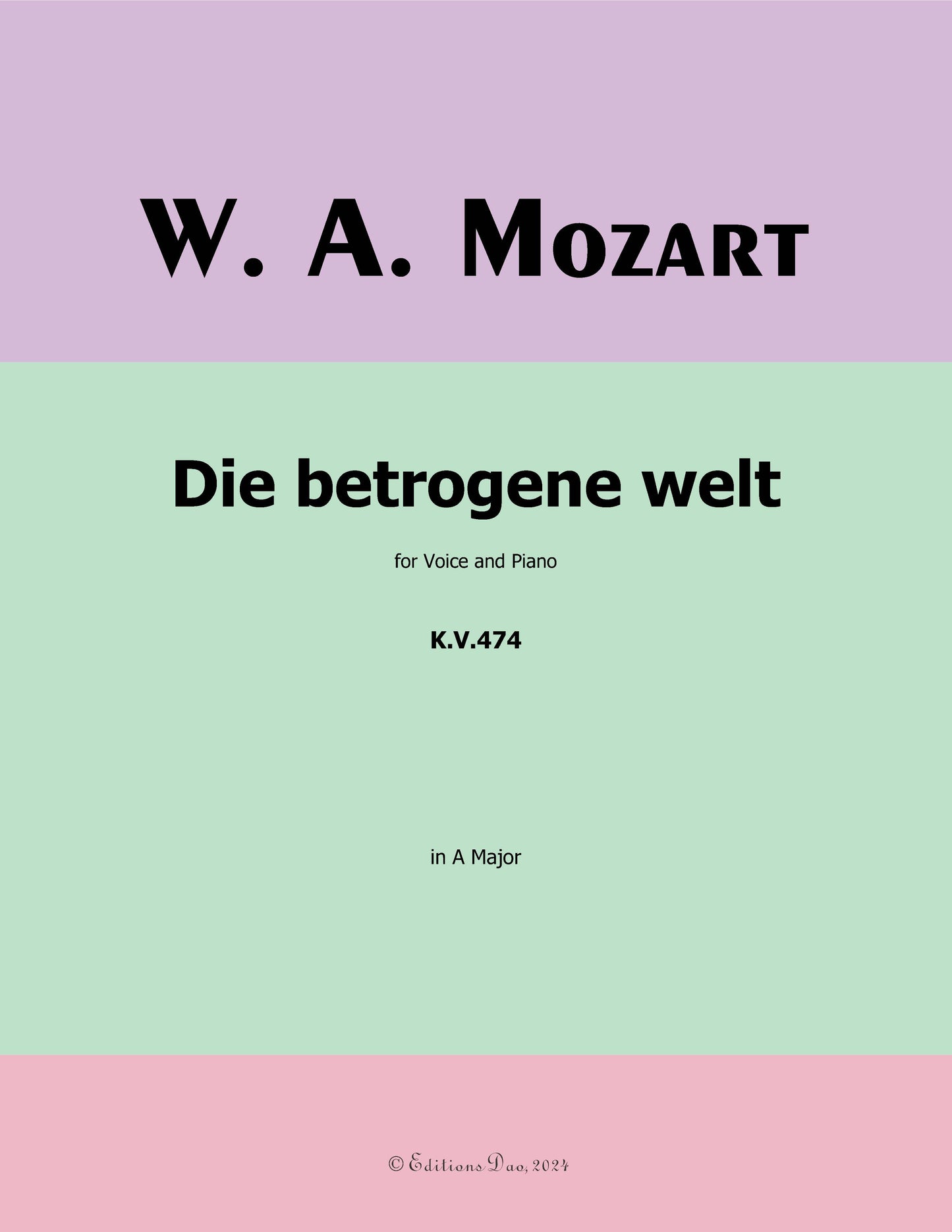 Die betrogene welt, by W. A. Mozart