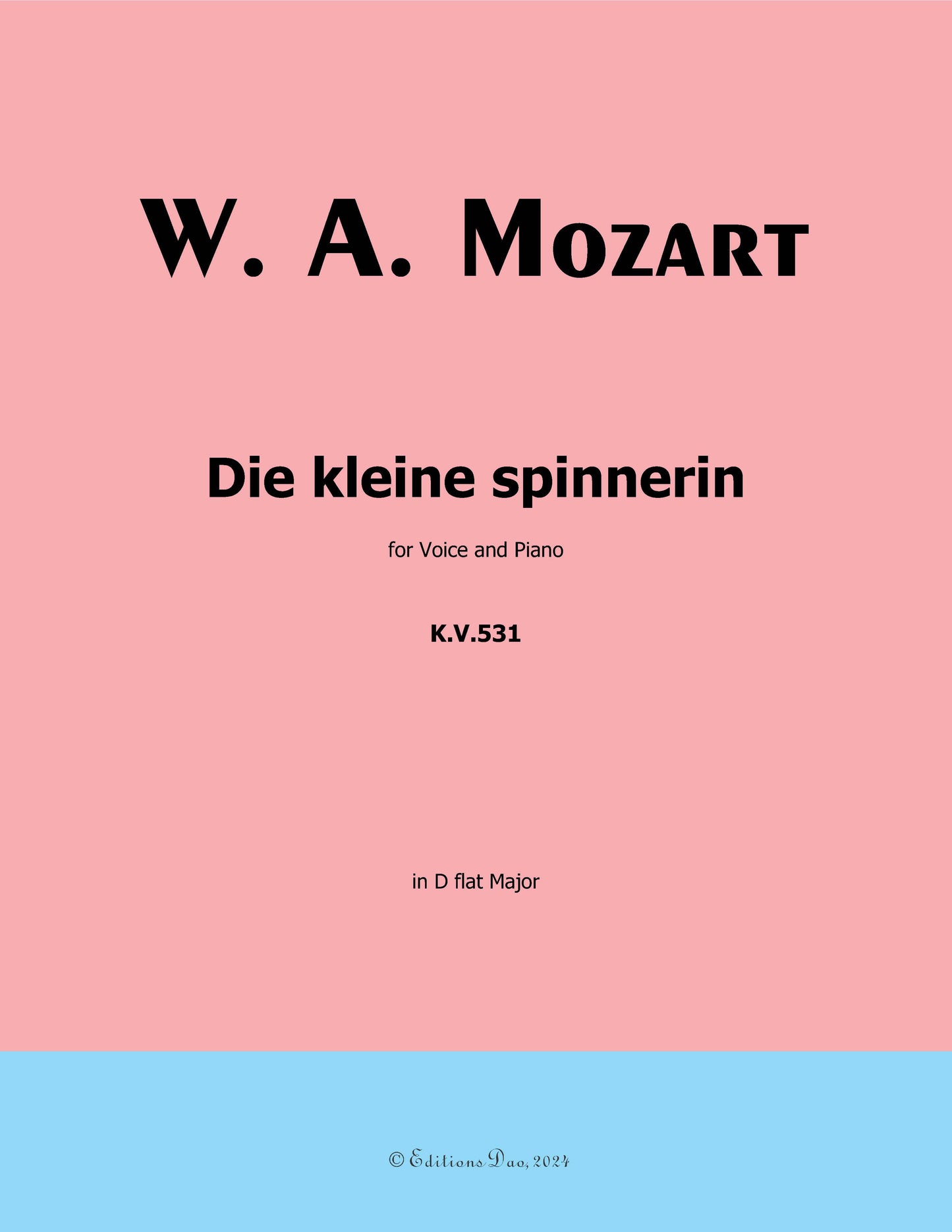 Die kleine spinnerin, by W. A. Mozart