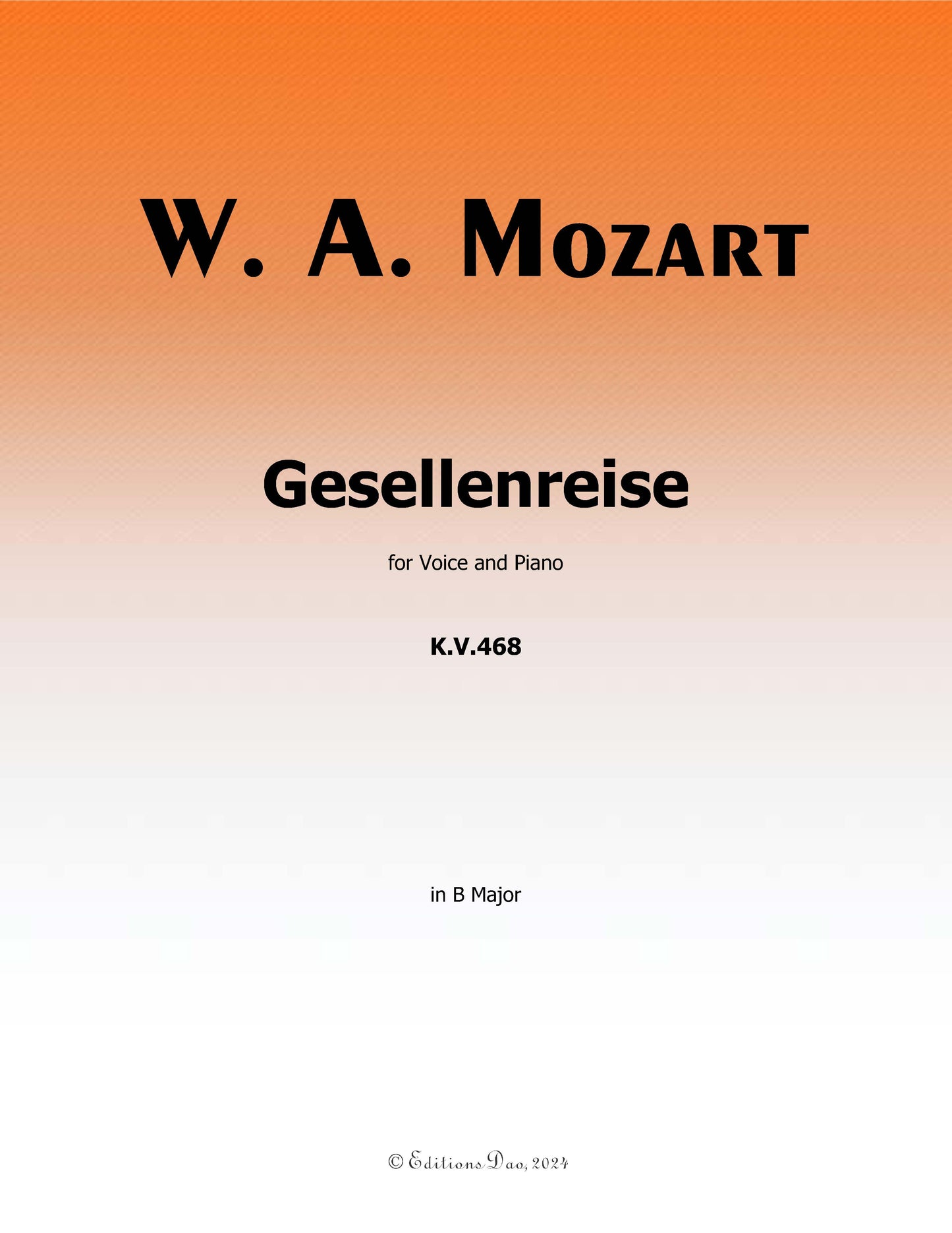 Gesellenreise, by W. A. Mozart