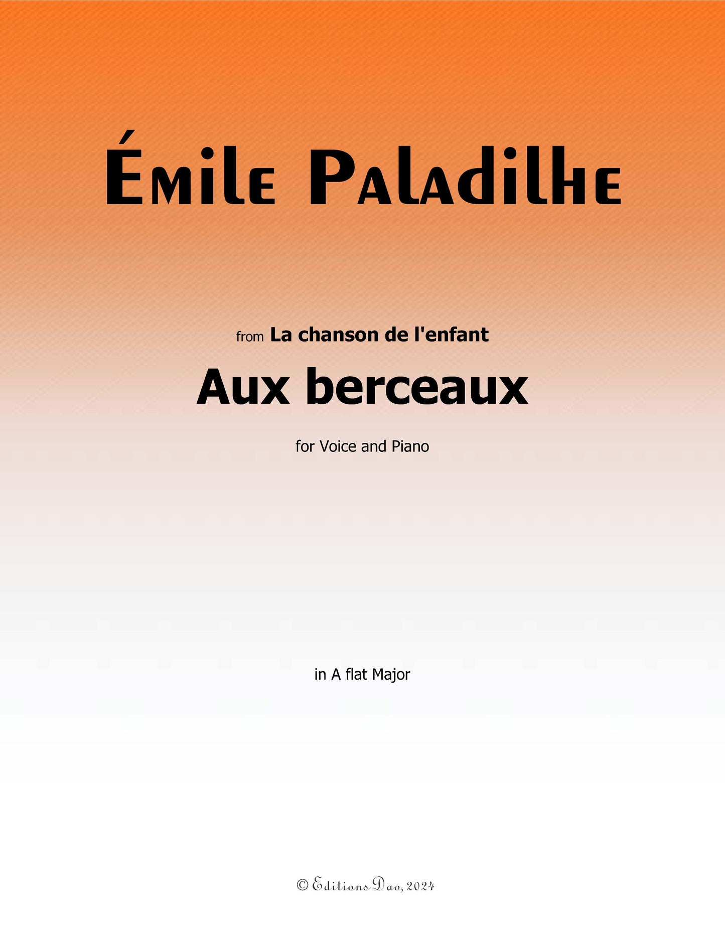 Aux berceaux, by Paladilhe