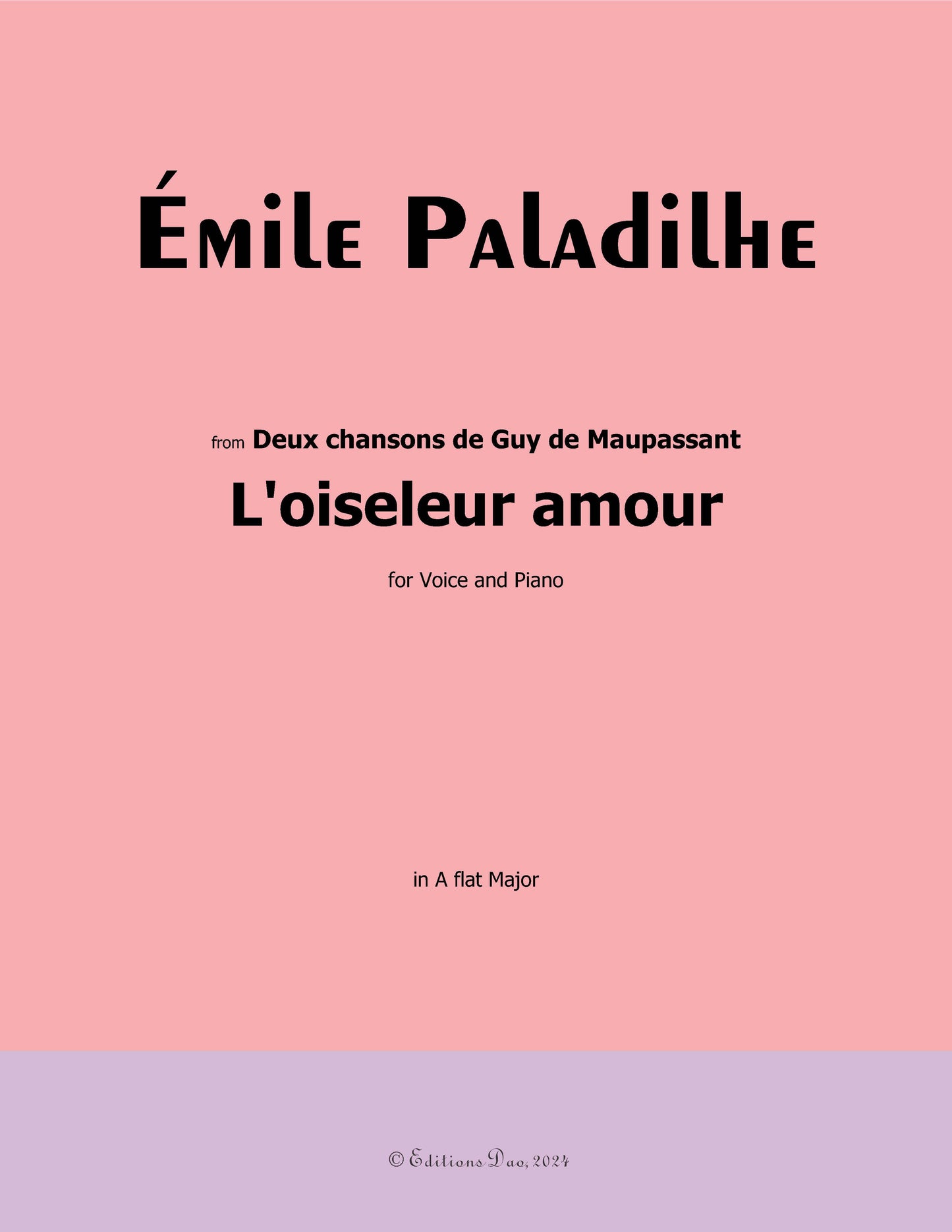 L'oiseleur amour, by Paladilhe