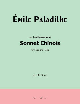 Sonnet Chinois, by Paladilhe