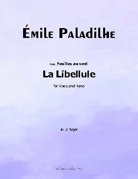 La Libellule, by Paladilhe