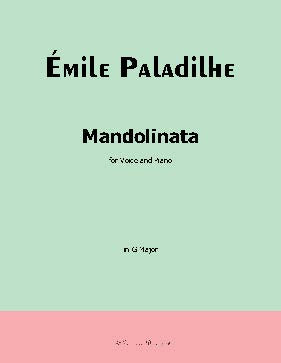 Mandolinata( Souvenir de Rome), by Paladilhe