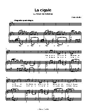 La cigale, by Paladilhe