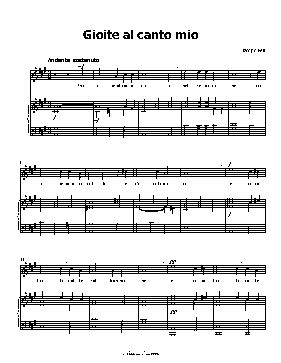 Gioite al canto mio, by J. Peri