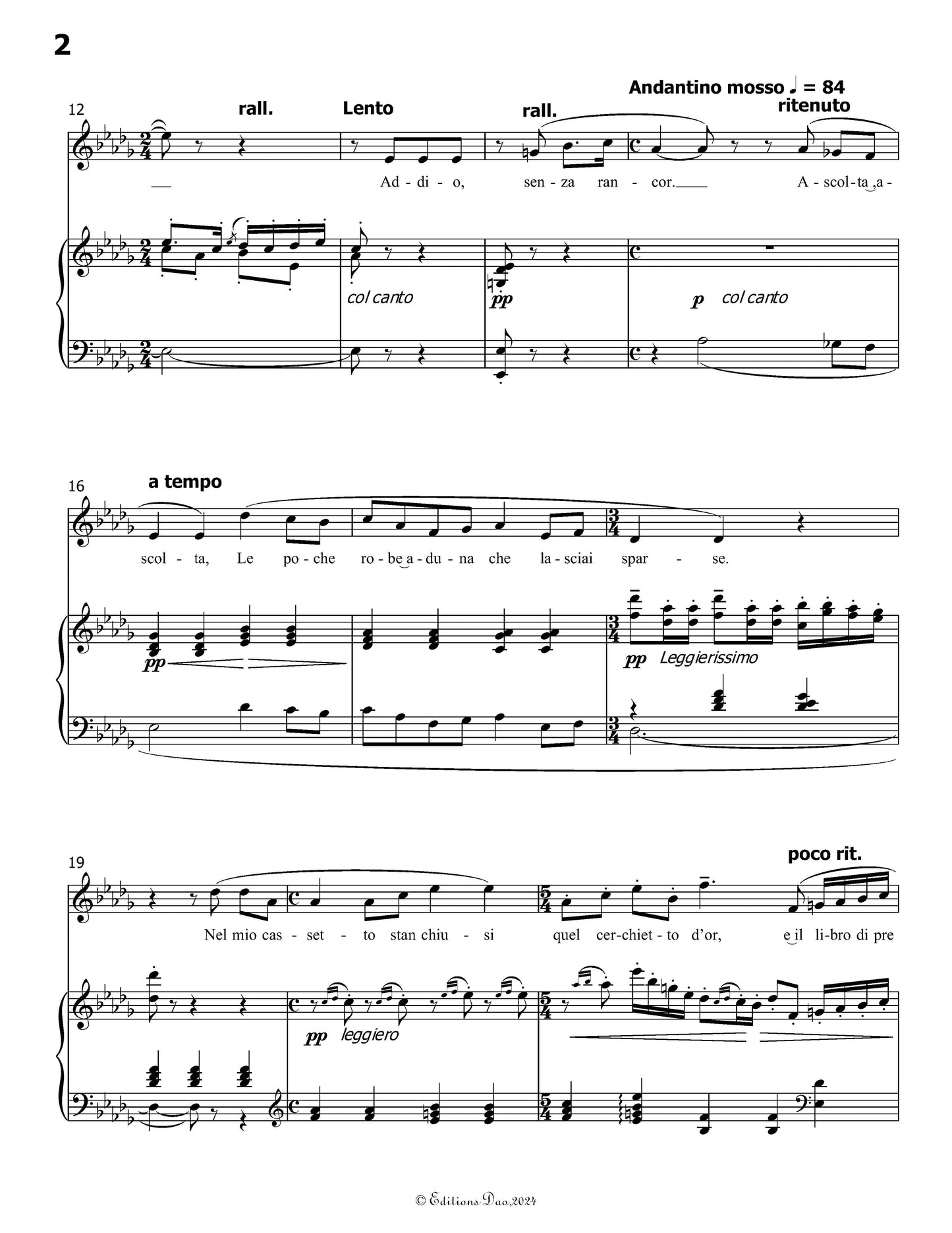 Donde lieta uscì,by G. Puccini