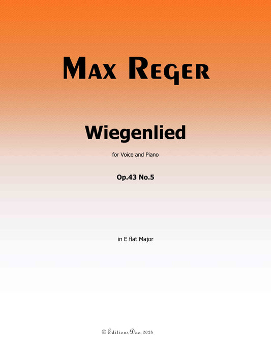Wiegenlied, by M. Reger