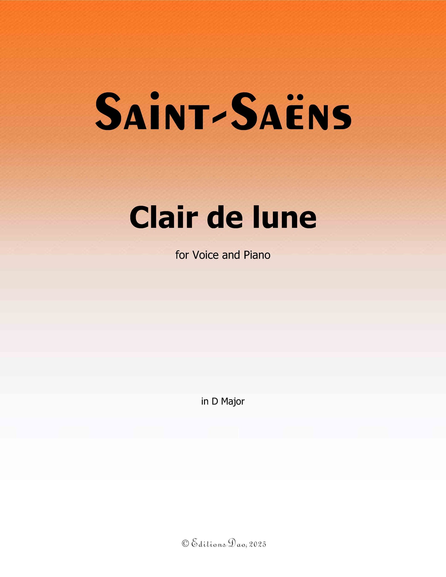 Clair de lune, by Saint-Saëns