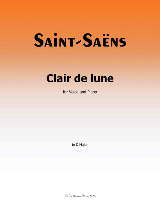 Clair de lune, by Saint-Saëns