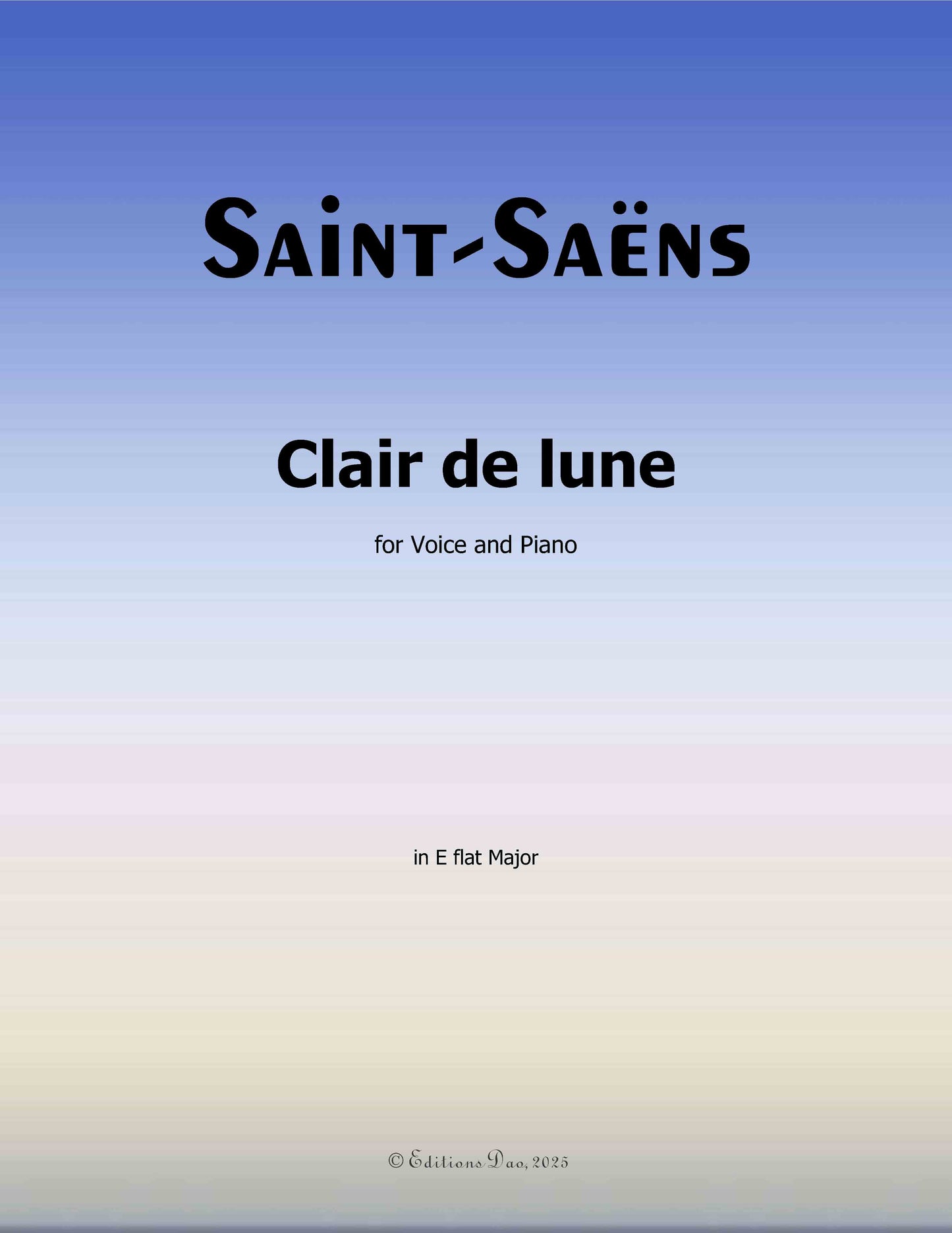 Clair de lune, by Saint-Saëns