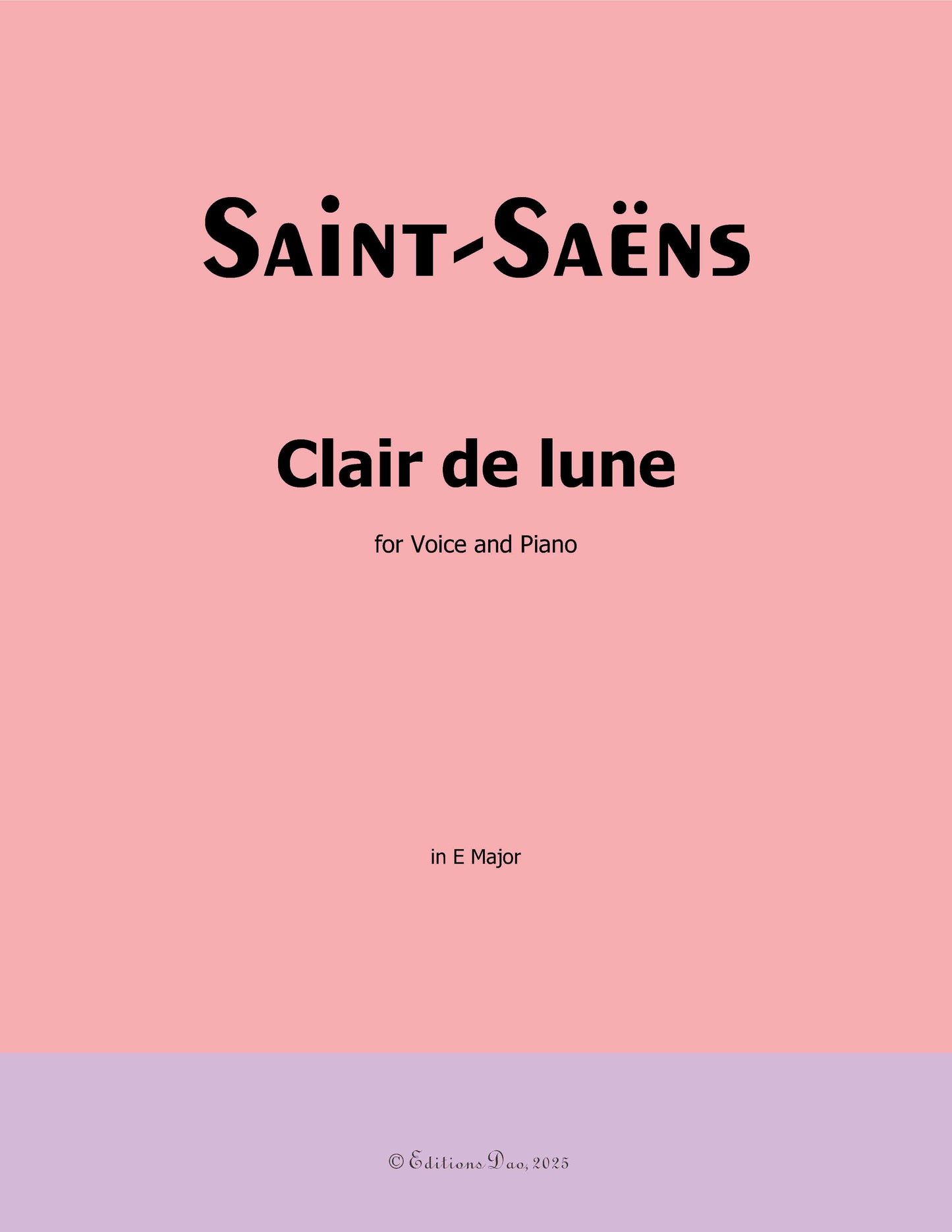 Clair de lune, by Saint-Saëns