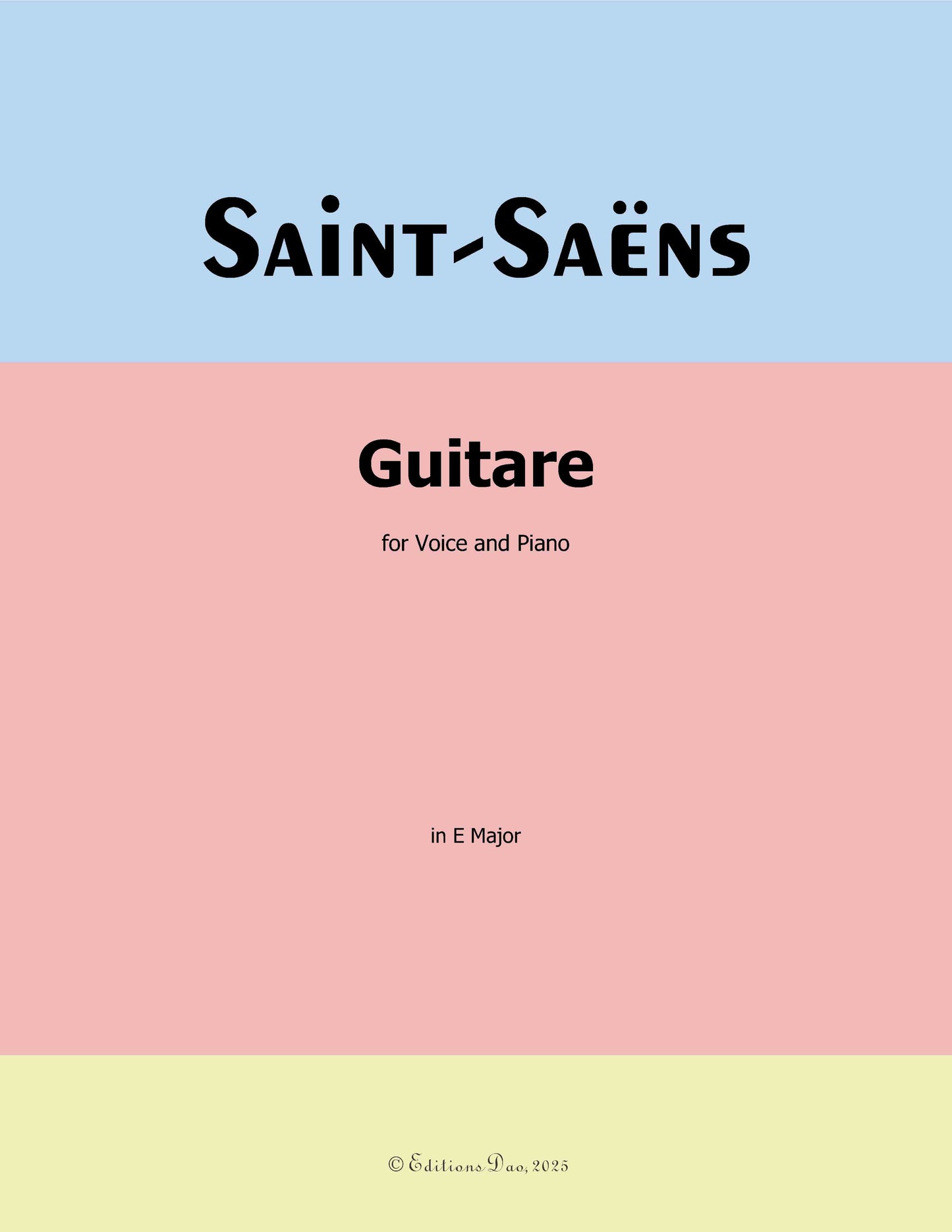 Guitare, by Saint-Saëns