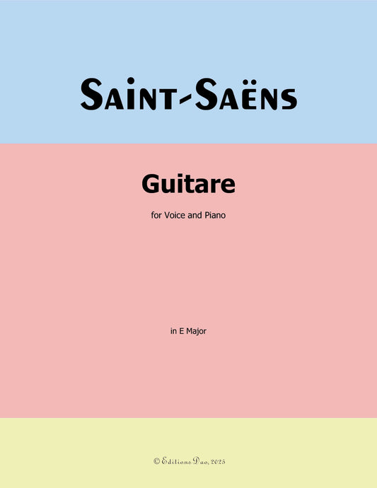 Guitare, by Saint-Saëns