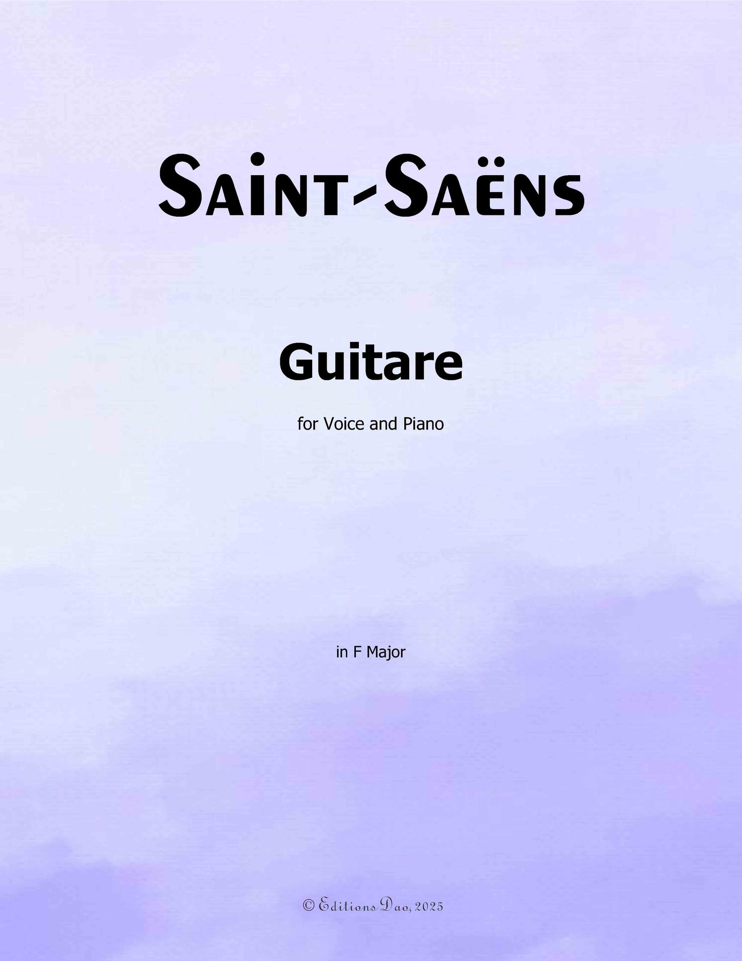 Guitare, by Saint-Saëns