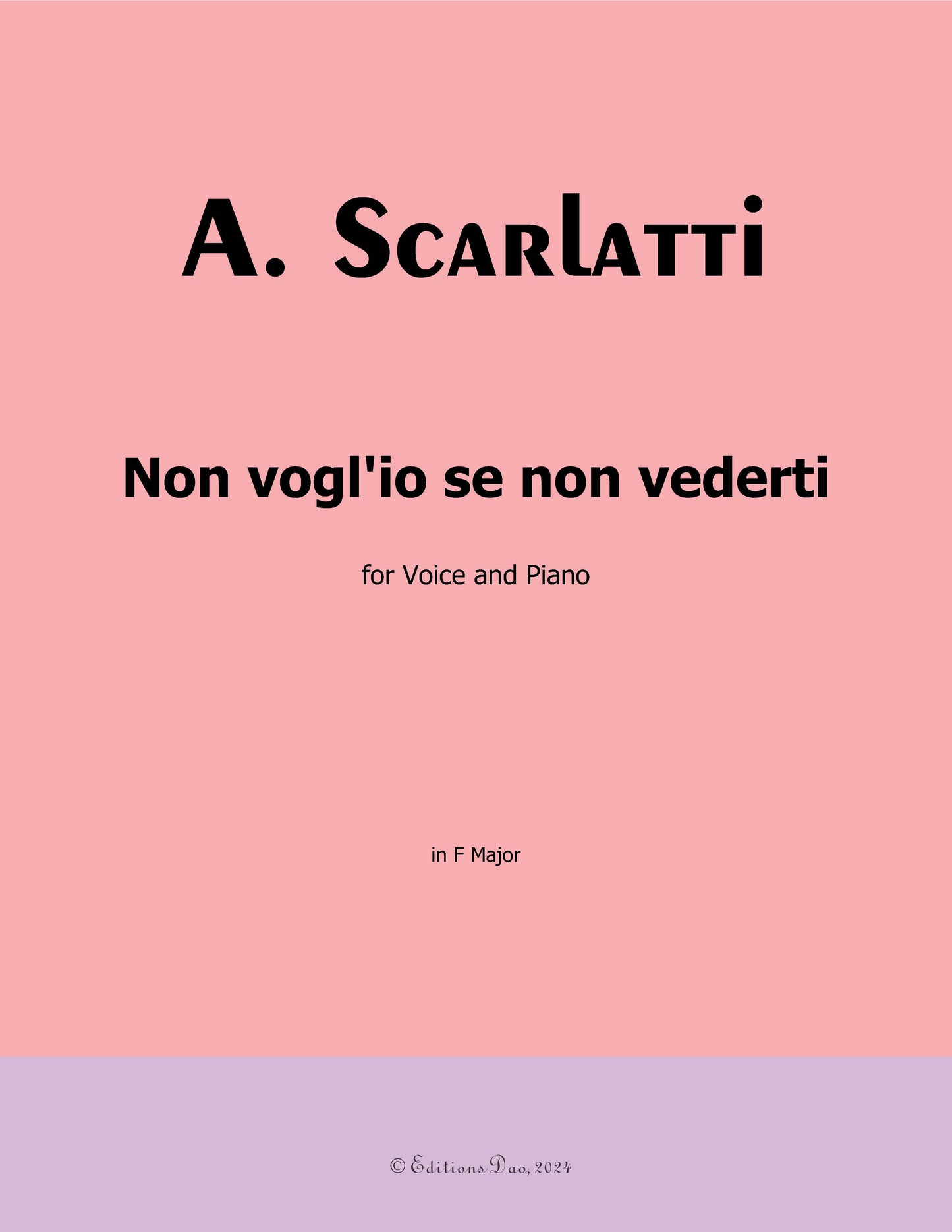 Non voglio se non vederti,by A. Scarlatti