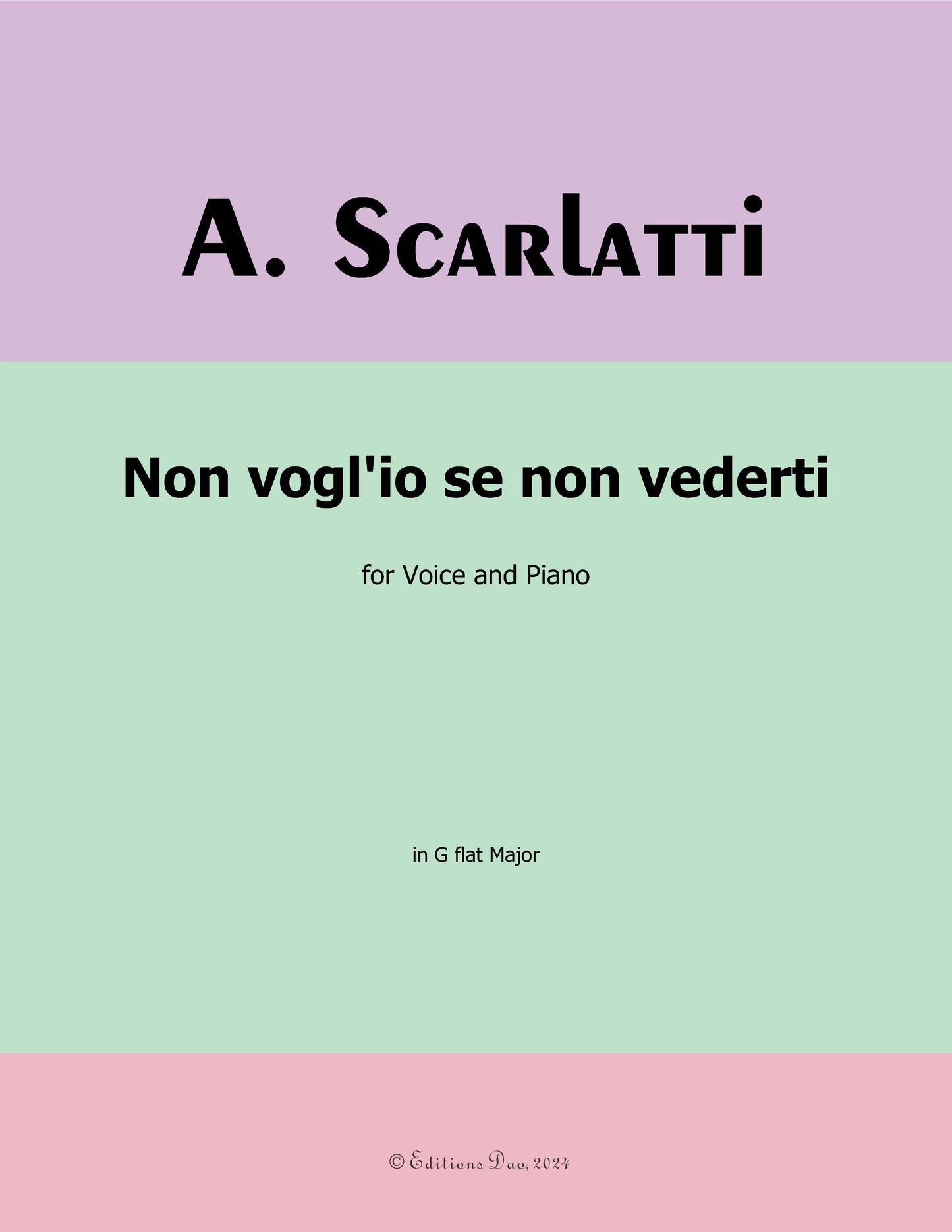 Non voglio se non vederti,by A. Scarlatti