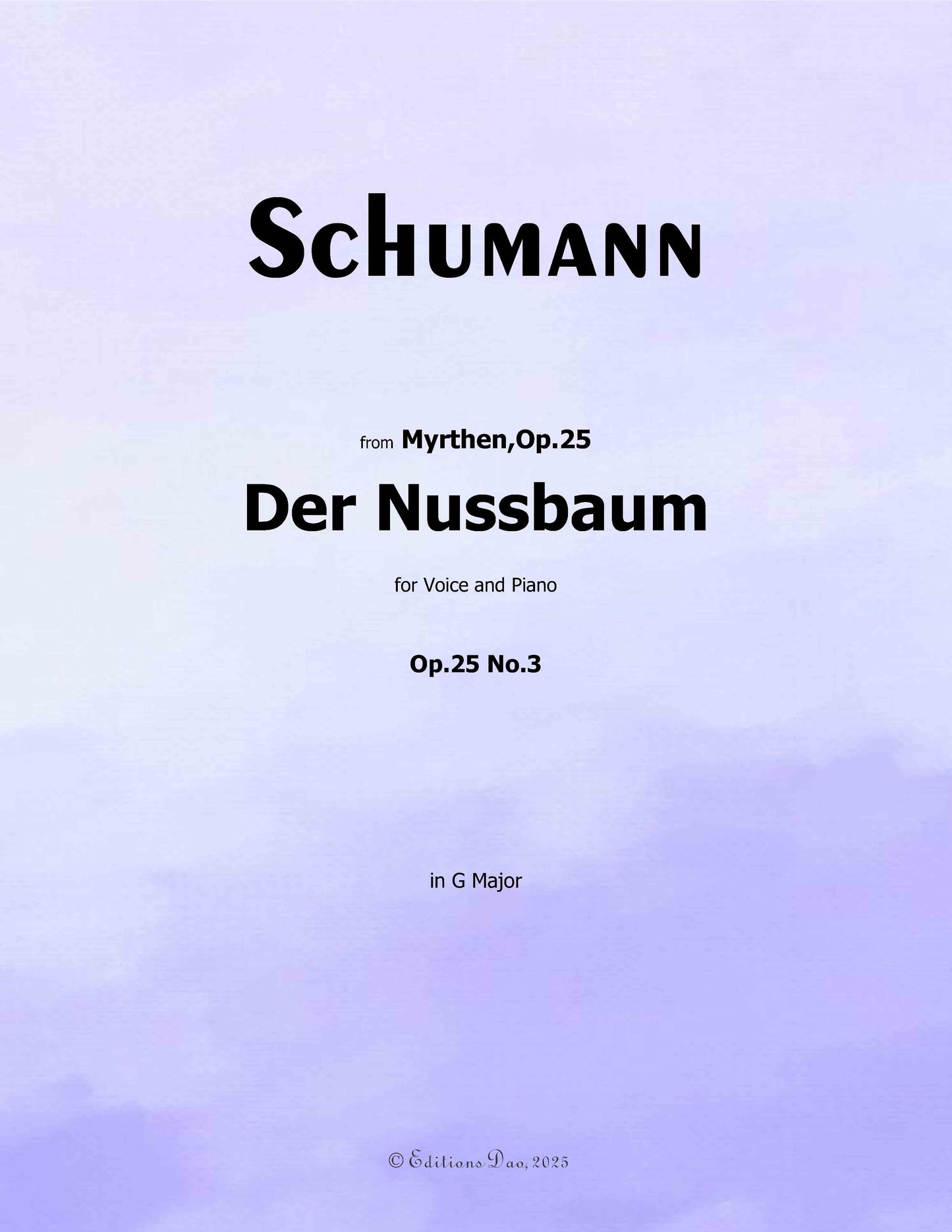 Der Nussbaum, by R. Schumann