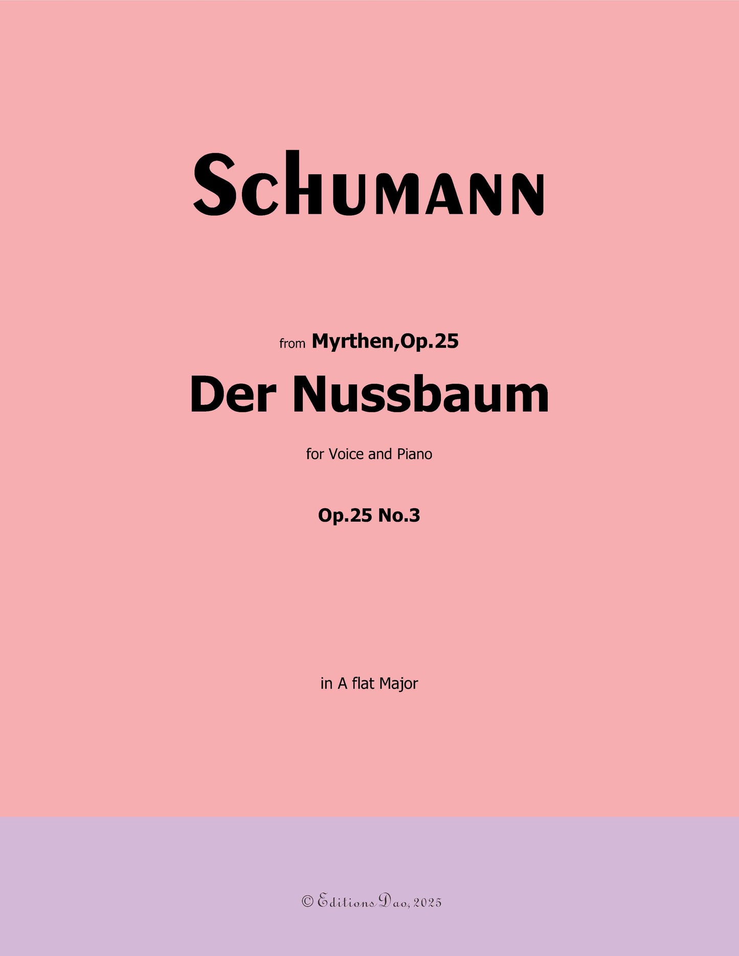 Der Nussbaum, by R. Schumann