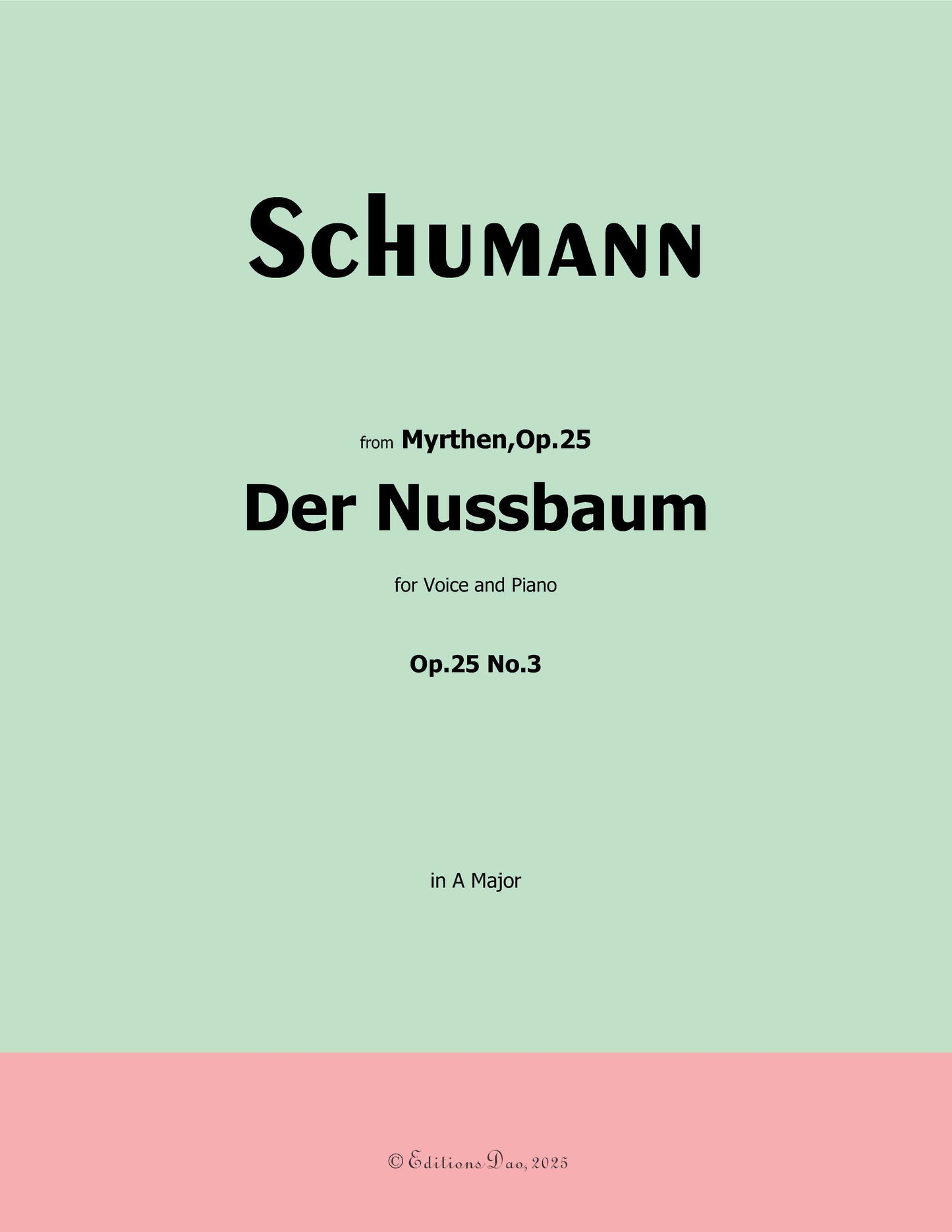 Der Nussbaum, by R. Schumann