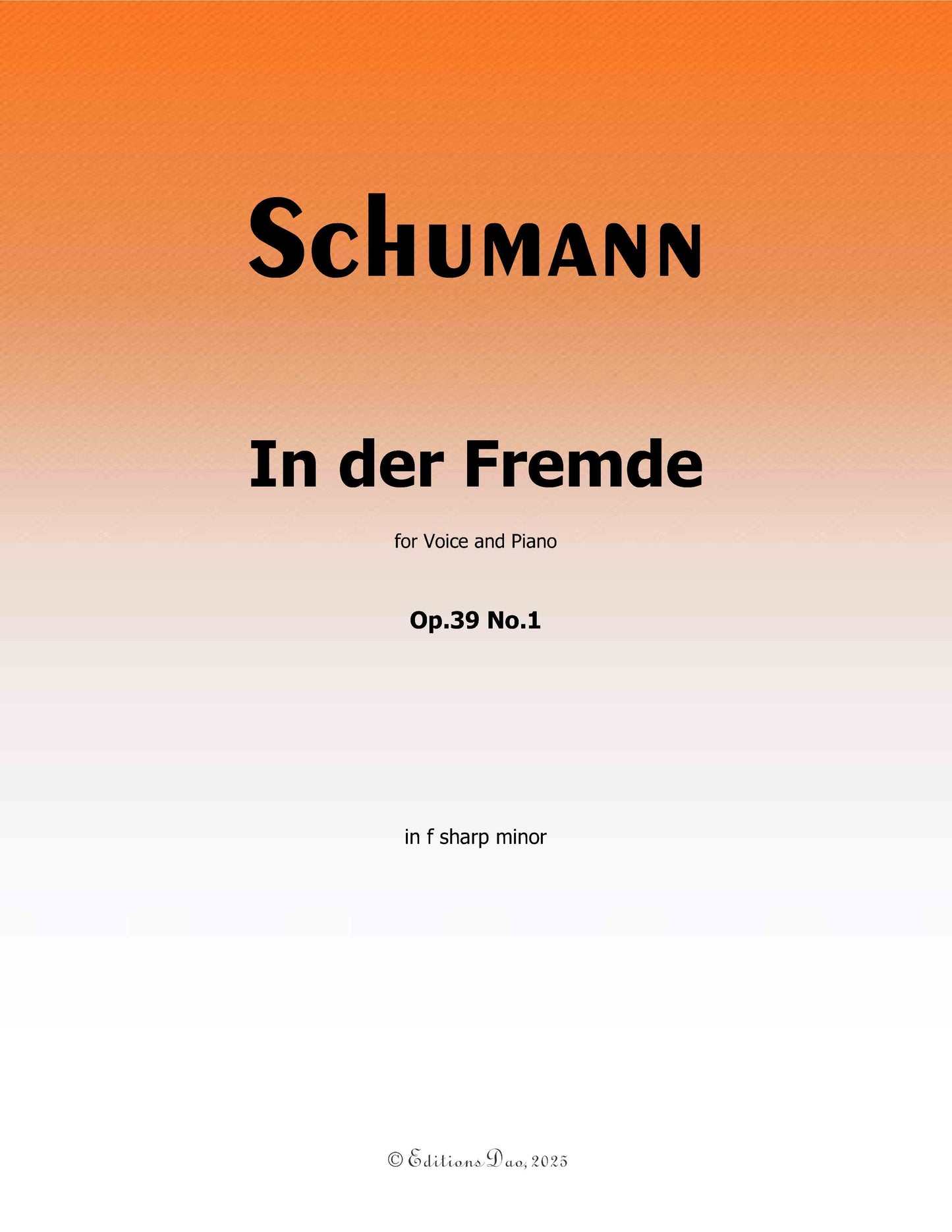 In der Fremde, by R. Schumann