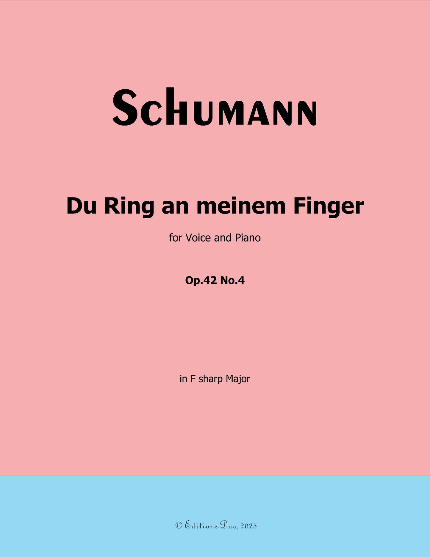 Du Ring an meinem Finger, by R. Schumann