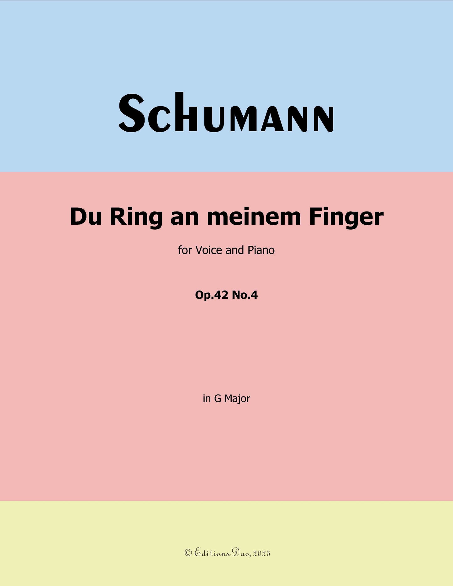 Du Ring an meinem Finger, by R. Schumann