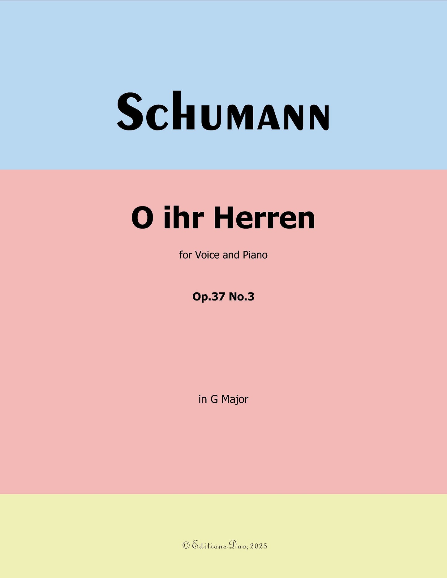 O ihr Herren, by R. Schumann