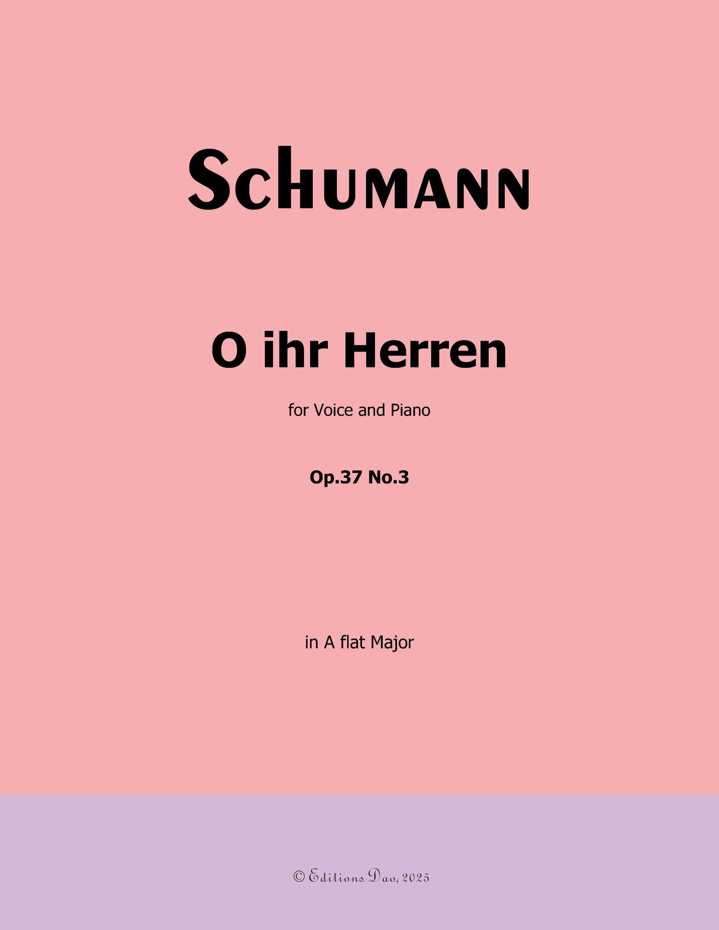 O ihr Herren, by R. Schumann