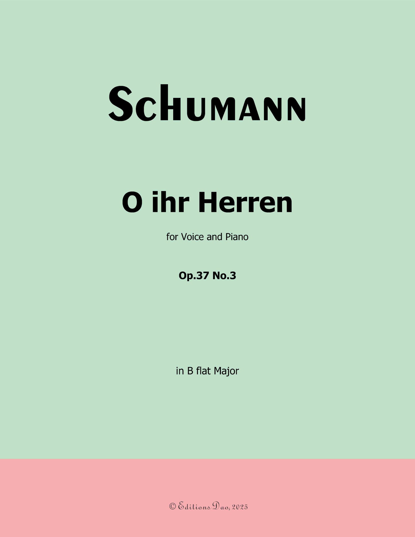 O ihr Herren, by R. Schumann