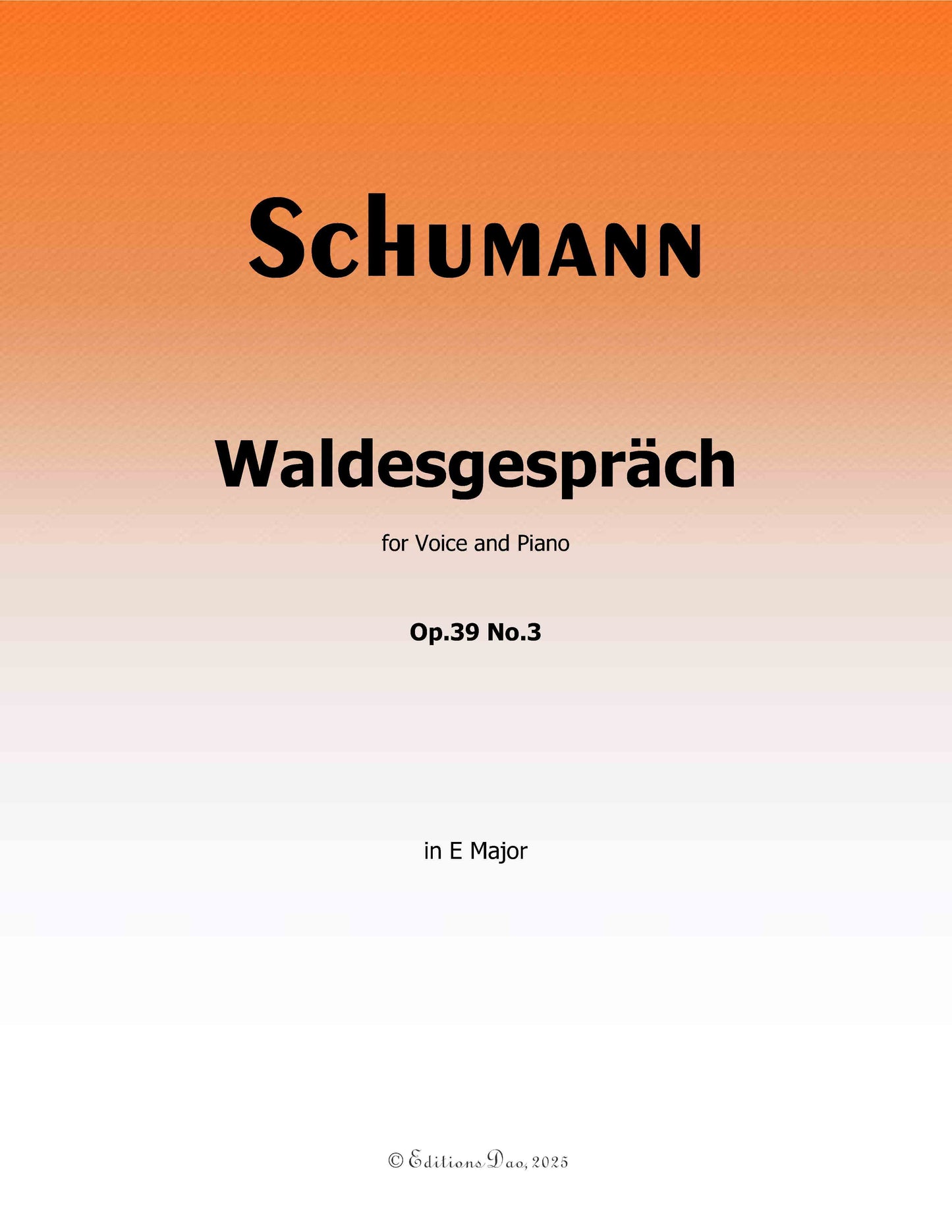 Waldcsgespräch, by R. Schumann