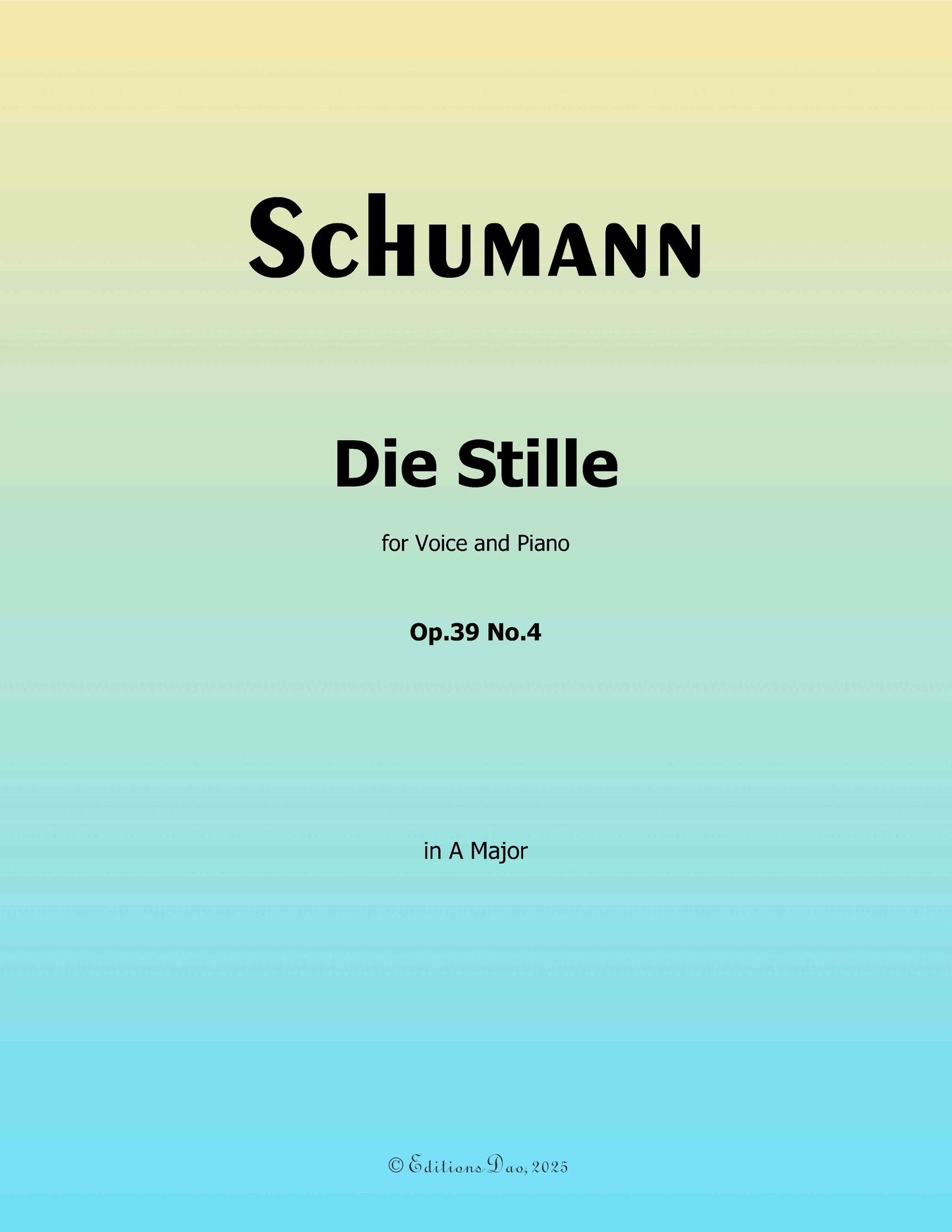 Die Stille, by R. Schumann