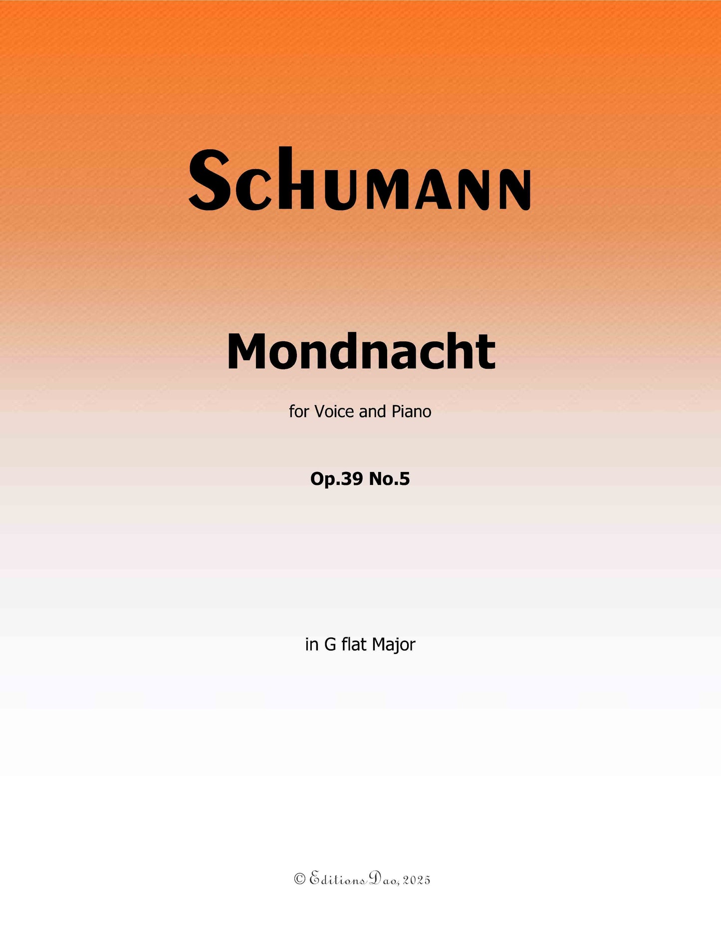 Mondnacht, by R. Schumann