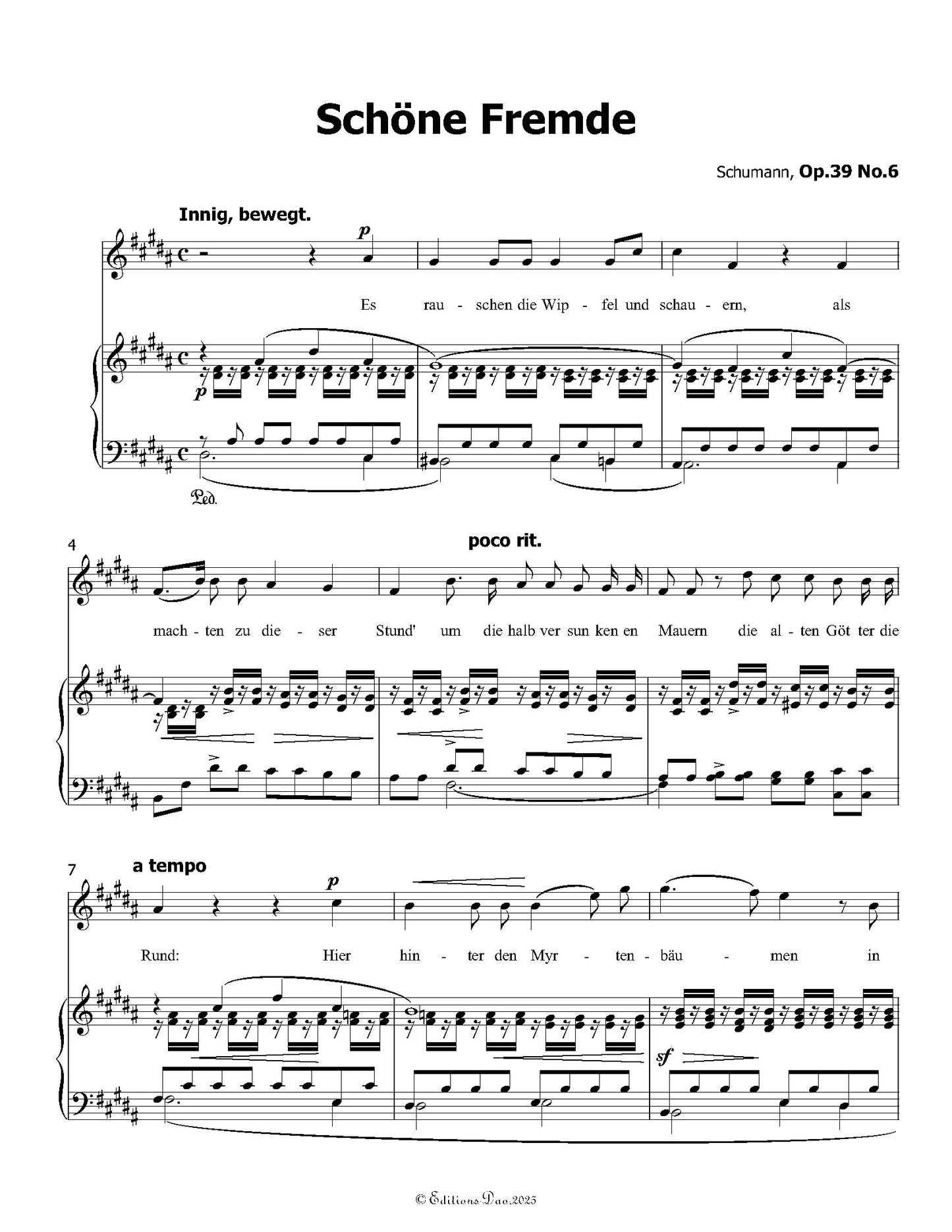 Schöne Fremde, by R. Schumann