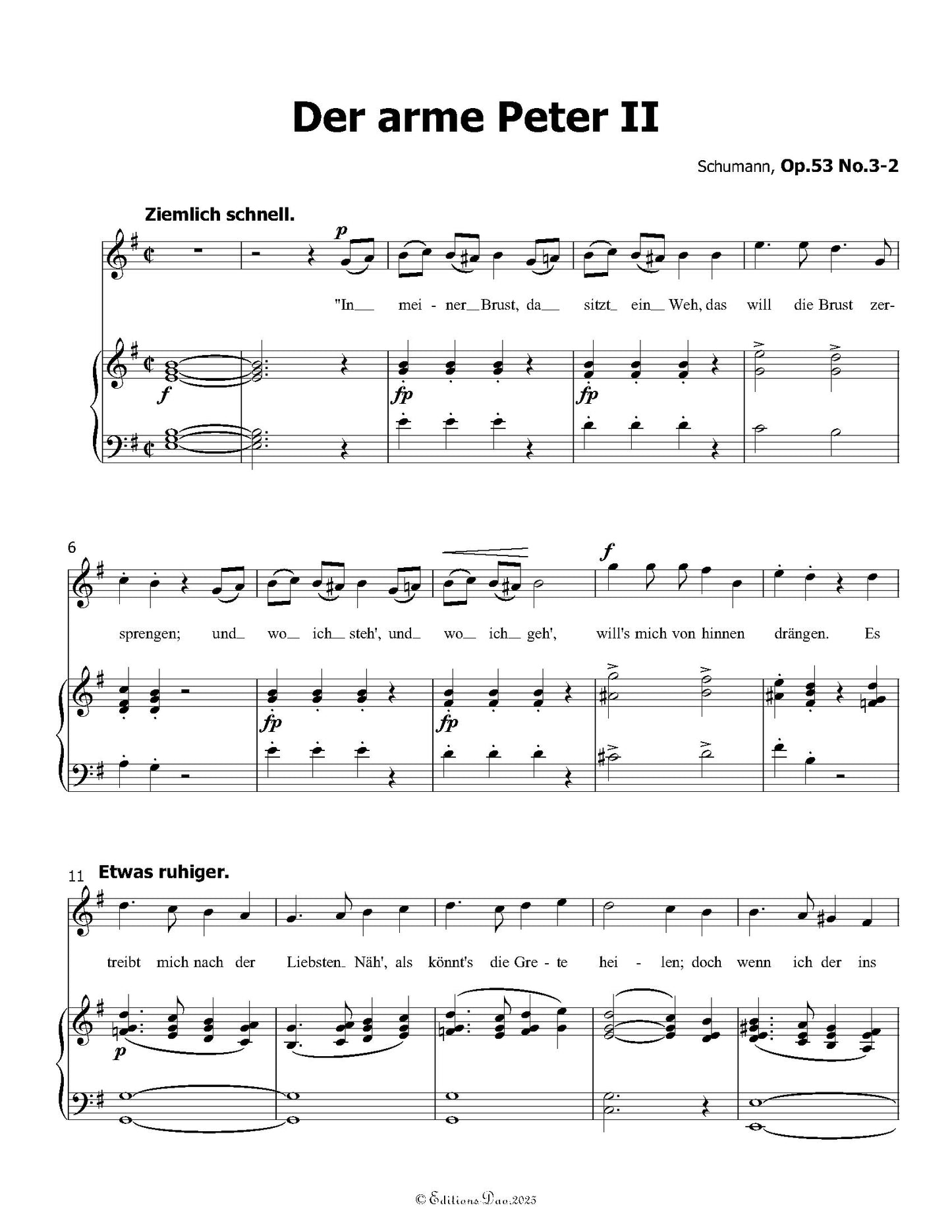 Der arme Peter 2, by R. Schumann