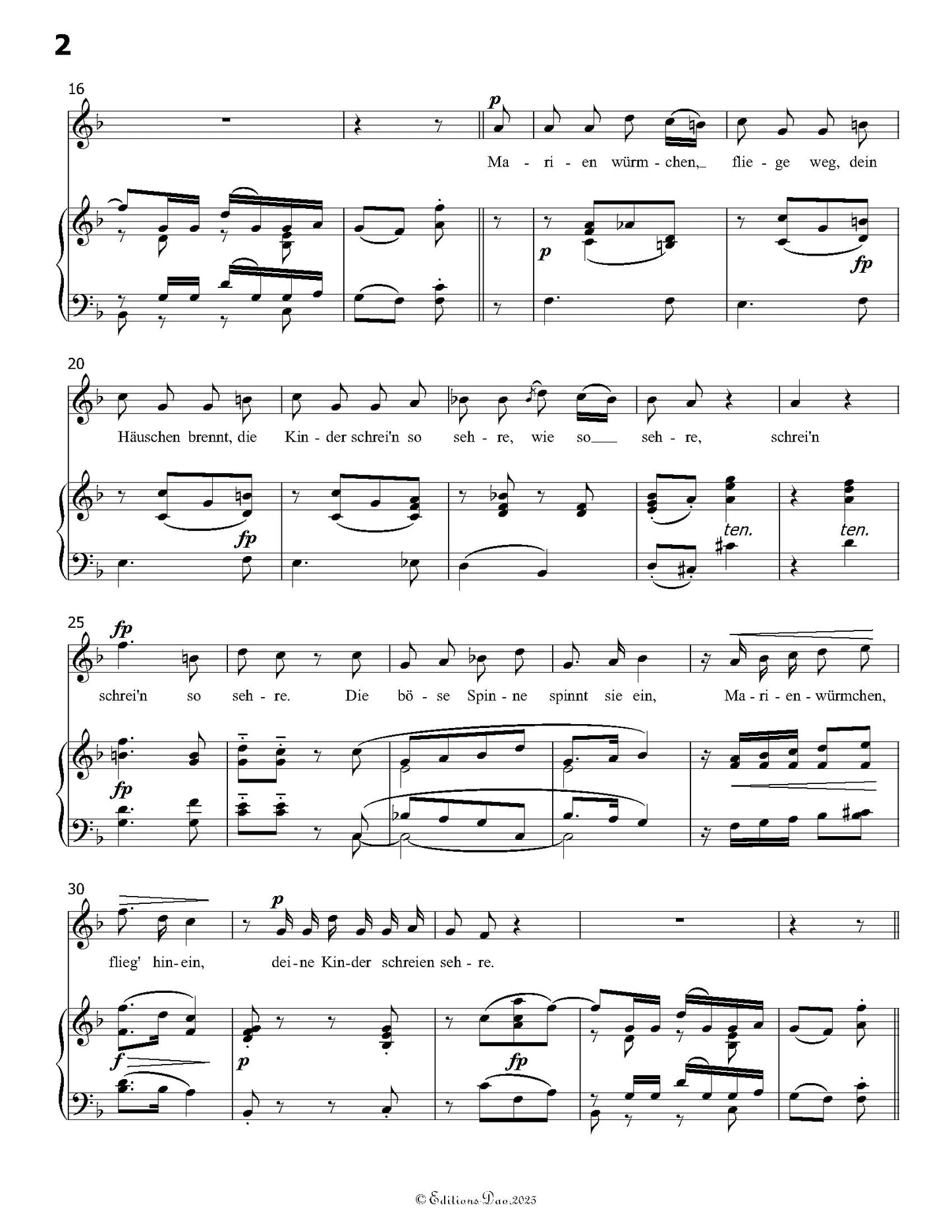 Marienwurmchen, by R. Schumann