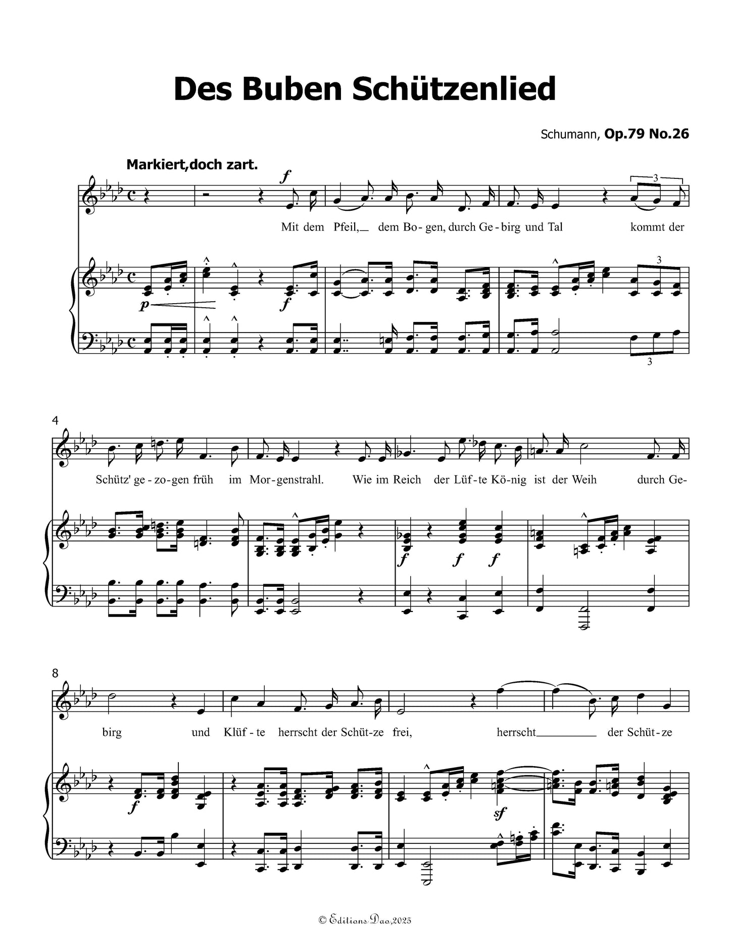 Des Buben Schutzenlied, by R. Schumann