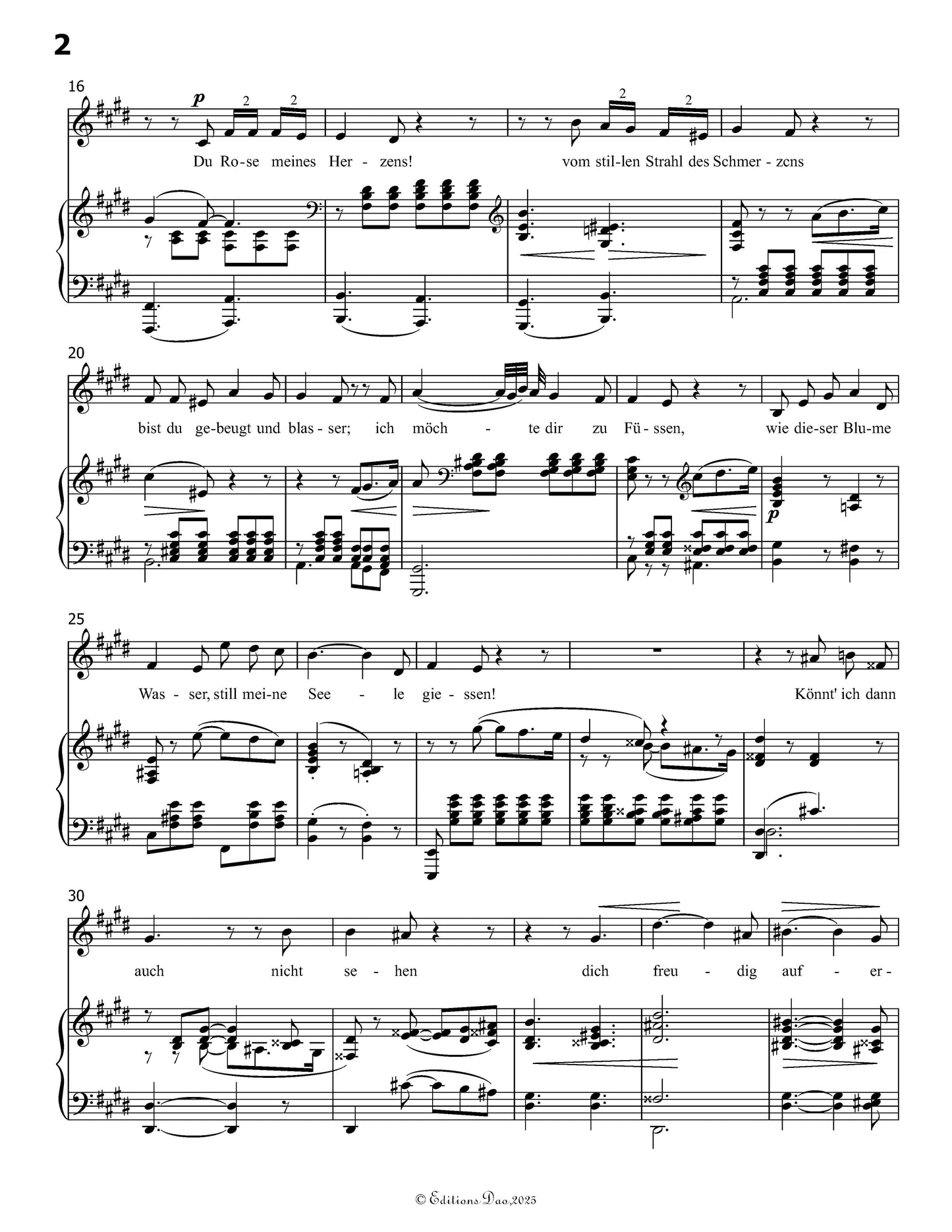 Meine Rose, by R. Schumann